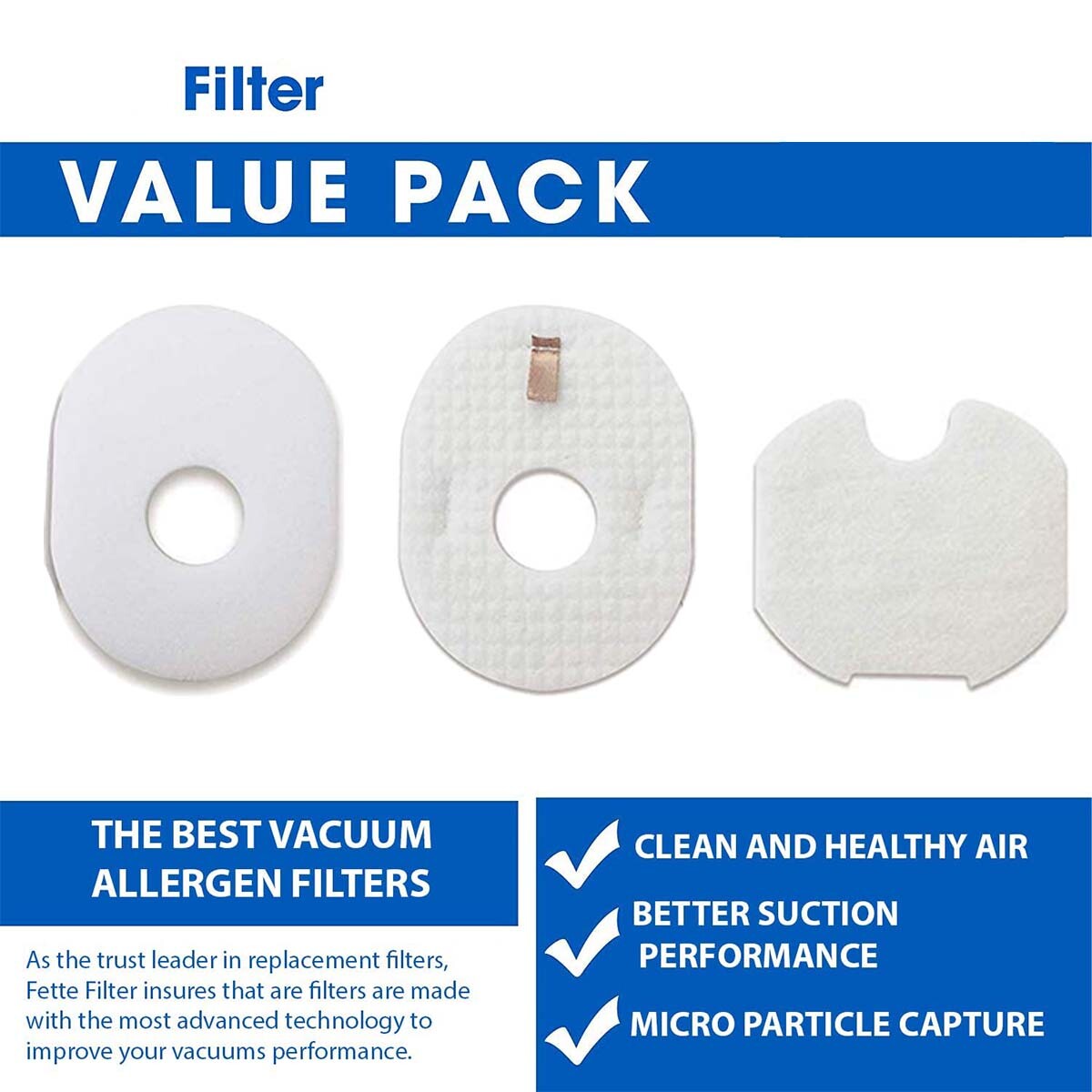 Vacuum Filter 4 sets for Shark Rocket HV300 HV301 HV302 UV450 HV310 XFFV300
