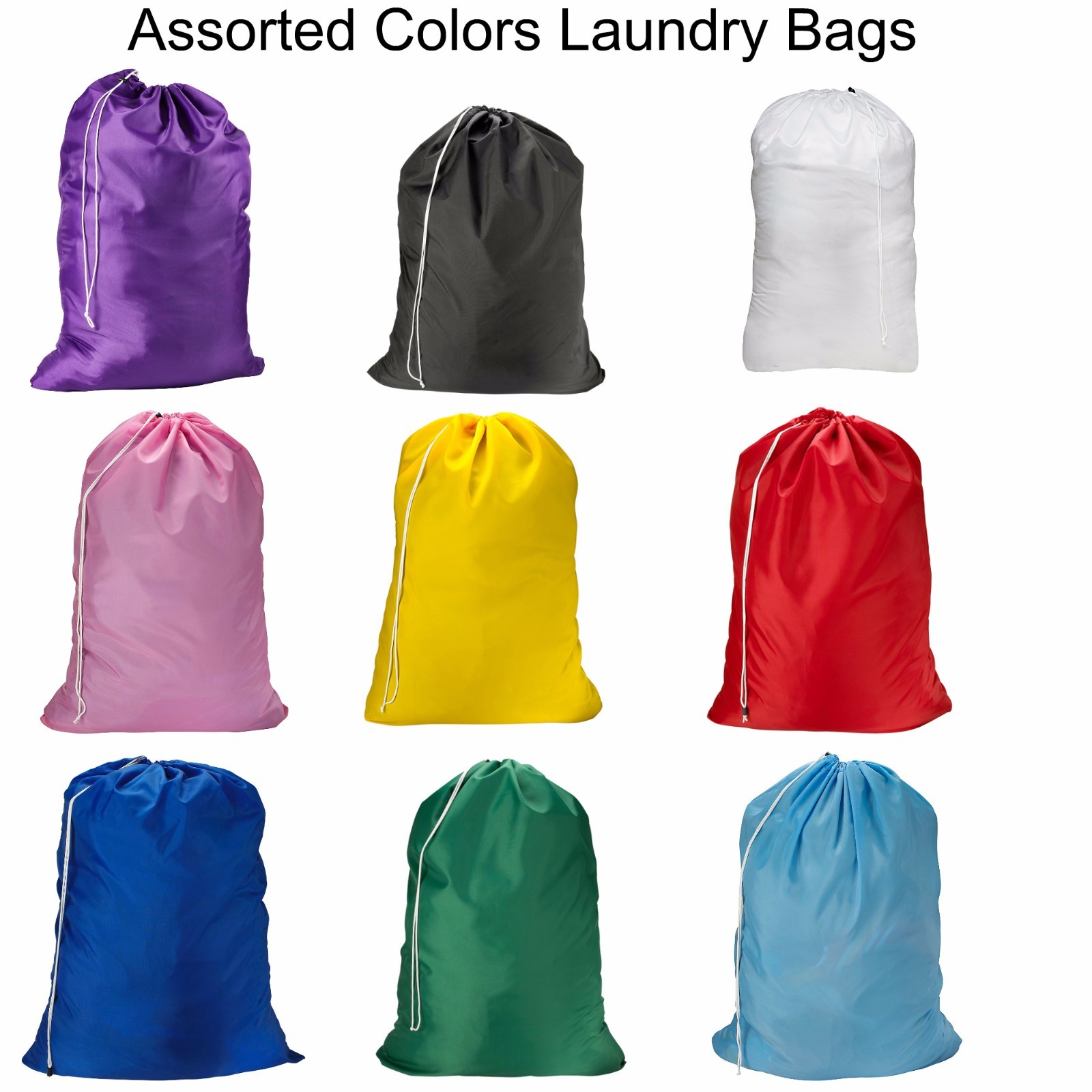 1,2,3 Pack Laundry Bag Heavy Duty Large Jumbo Nylon 30 x 40 – Great for College