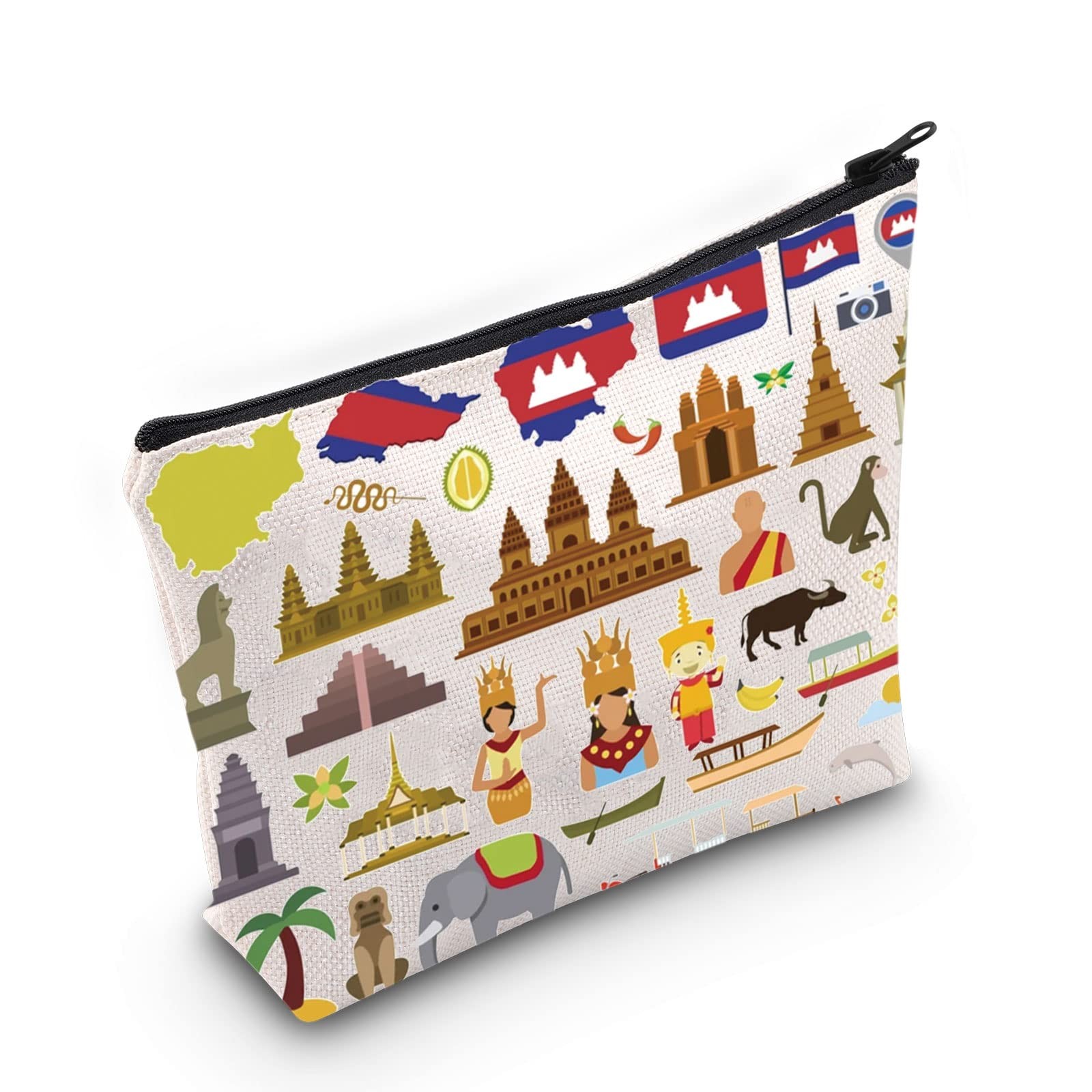 LEVLO Cambodia Travel Cosmetic Bag Souvenir Gift Southeast