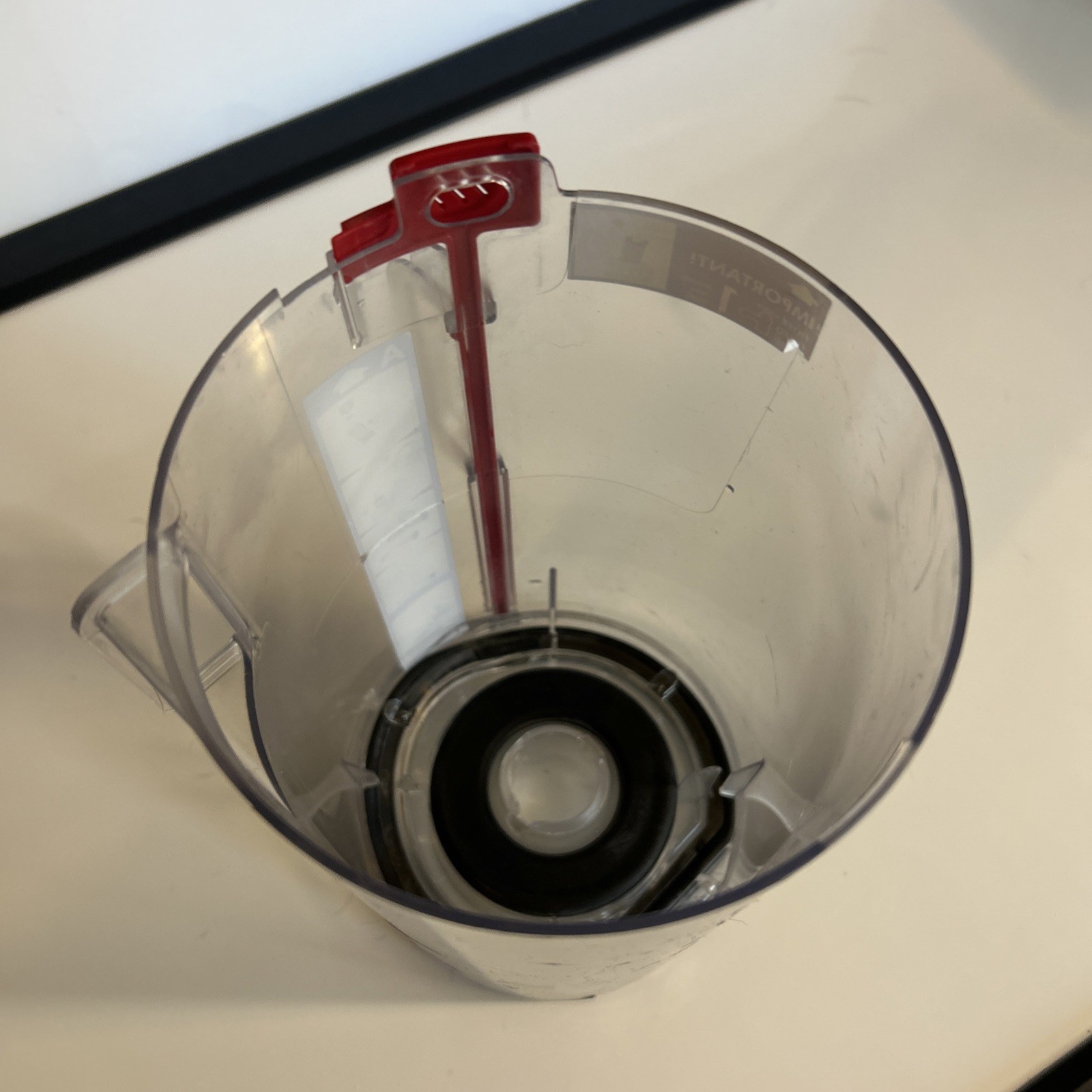 Dyson DC40 UP16 UP19 CANISTER DUST BIN DIRT CUP ONLY OEM Part # 923585-01 Red