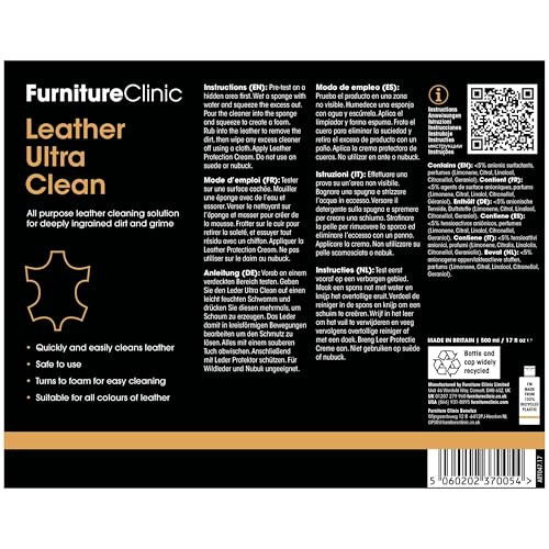 Leather Cleaner | Non-Toxic | Removes Dirt & Grime | All-Purpose Cleaning Sol…