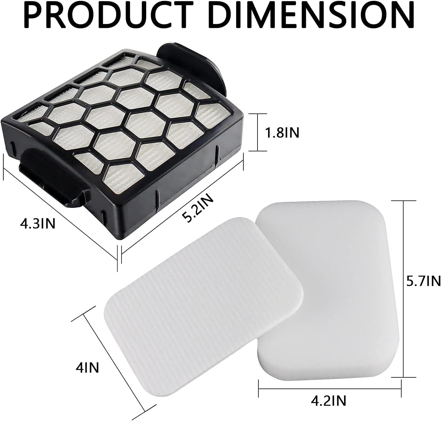 Filter Replacement for Shark ZU62 ZU60 NV255 NV150 NV251 NV151 1238FT60 1239FT60