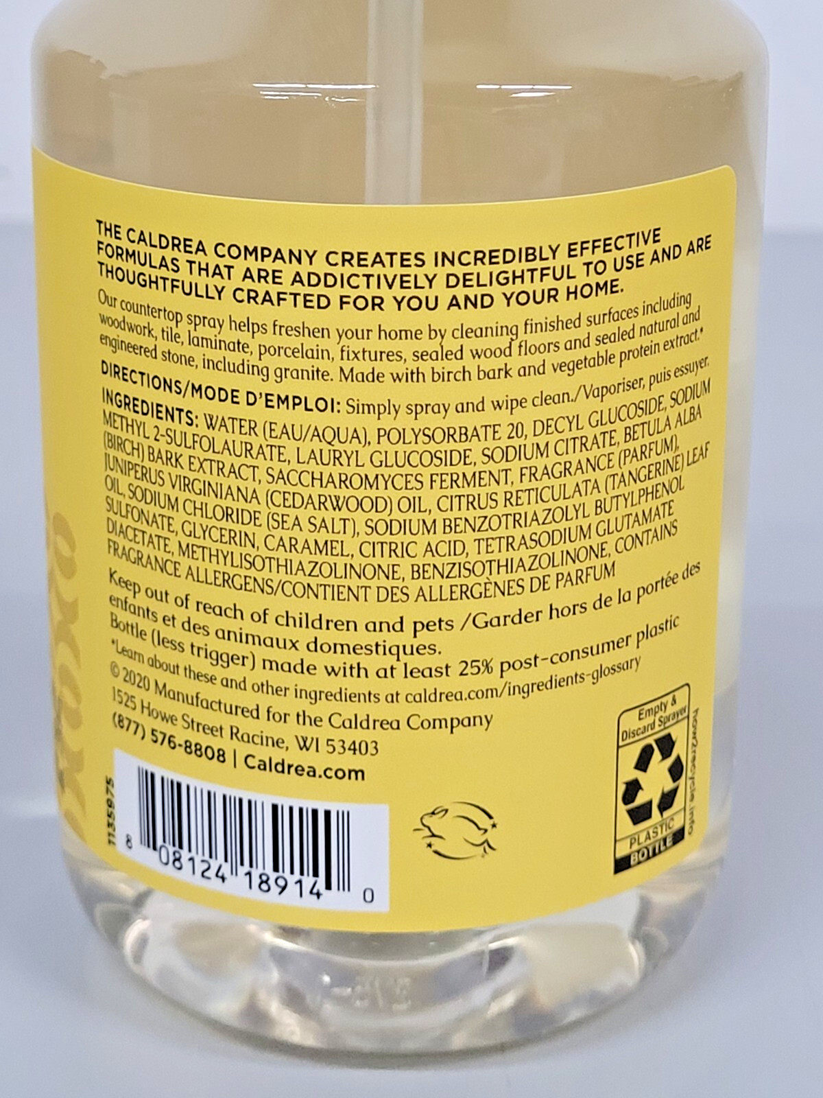 Caldrea Multi-Surface Countertop Spray , SEA SALT NEROLI 16 fl oz – DISCONTINUED