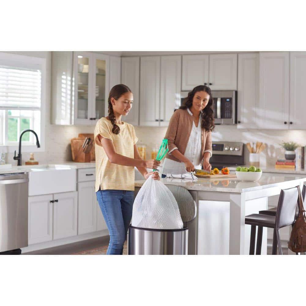 13 Gal. White Rodent Repellent Tall Kitchen Trash Bags (140-Count)