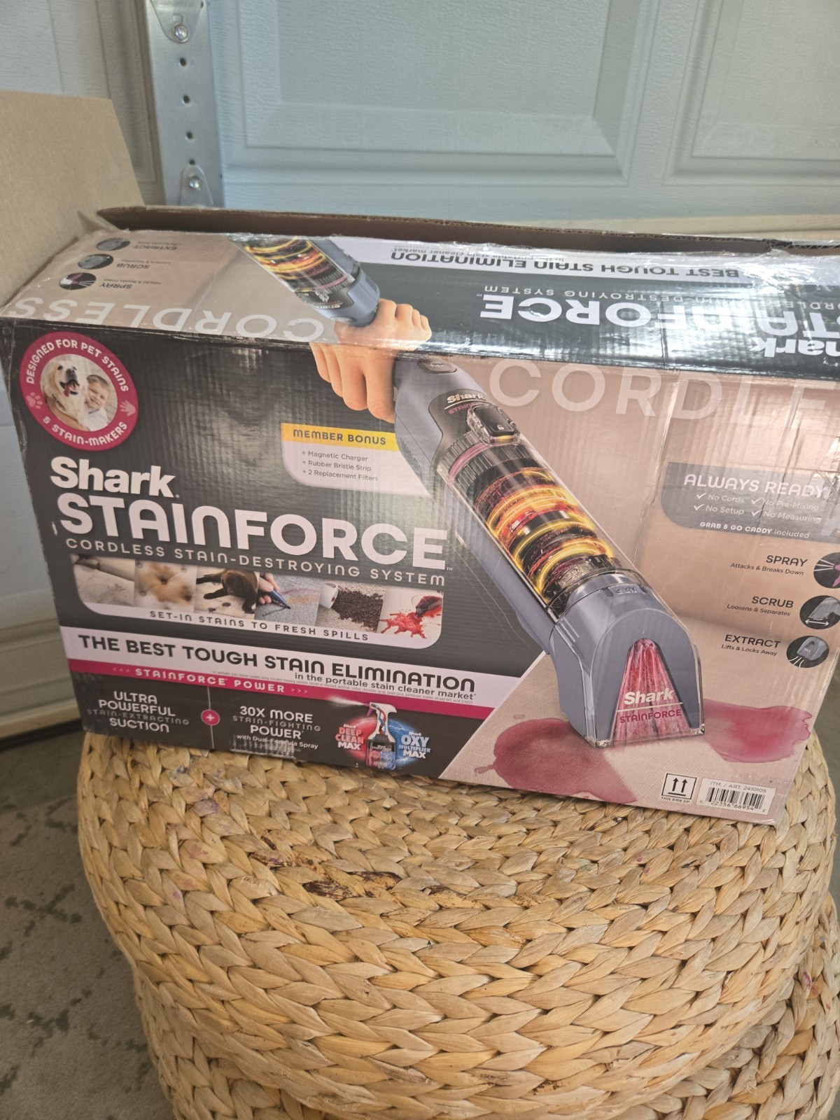 Shark StainForce Cordless Portable Spot, Stain, & Odor Remover System