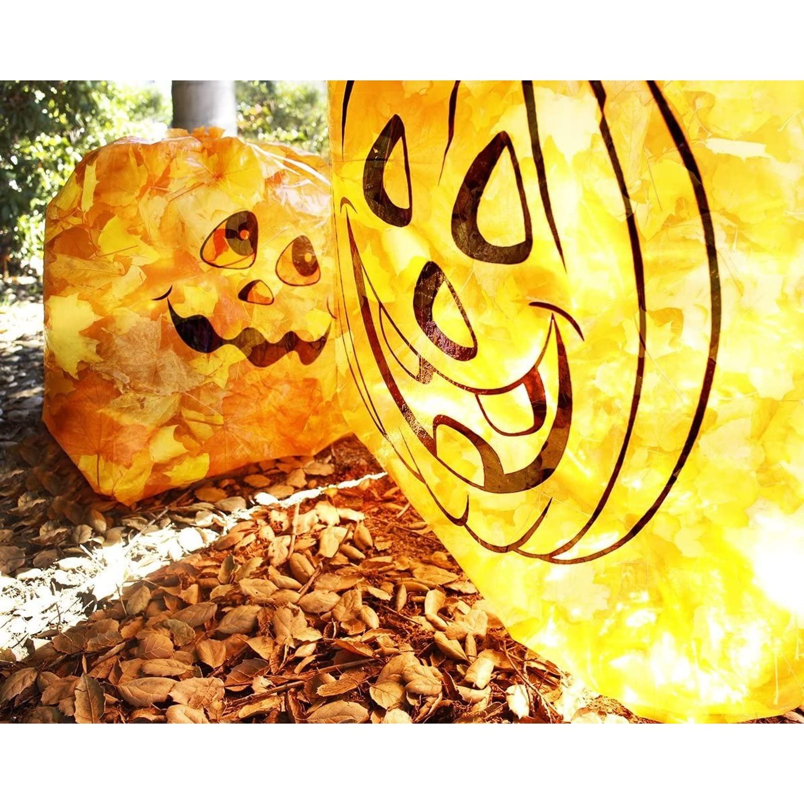 6 Pack Halloween Leaf Bags for Outdoor Party Decor Yard Waste Bags Fall Decor