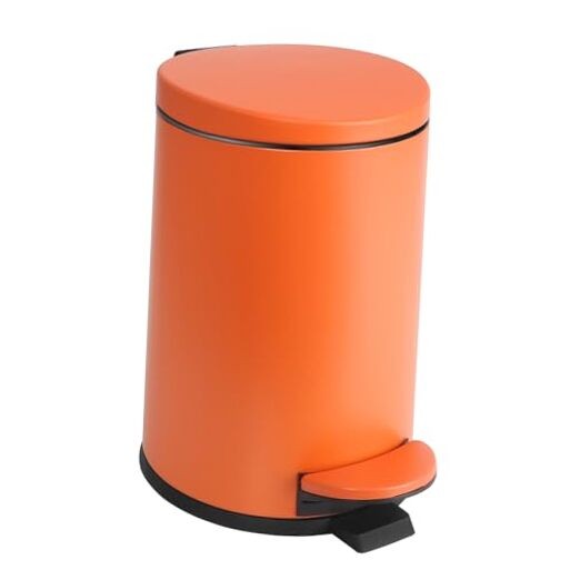 Small Trash Can with Lid Soft Close, 4.5 Liters / 1.2 Gallon Bathroom Orange