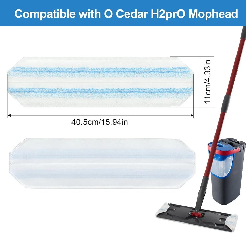 8 Pack Mop Pads Replacements Compatible with O Cedar H2prO Flat System…