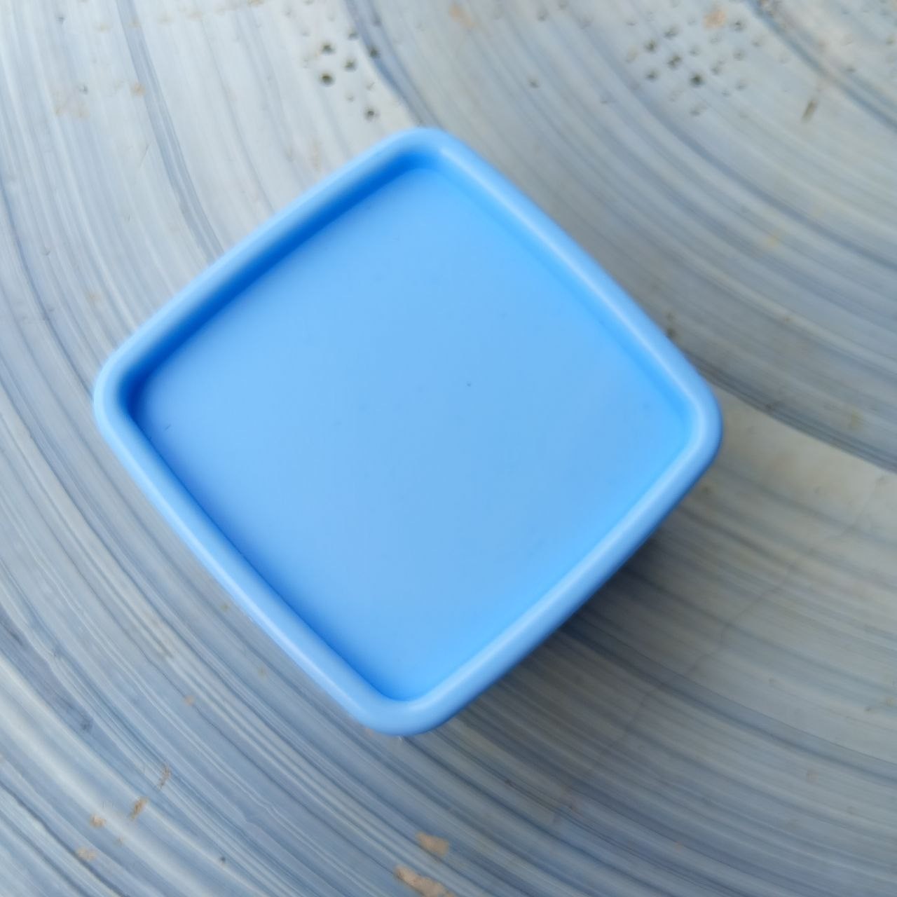 Blue Square Plastic Box 90ml 6.3 x 5.5 x 3.4cm– Food Storage, Crafts, Travel