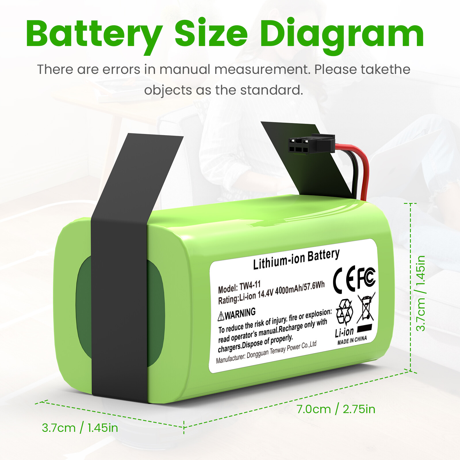 For Eufy RoboVac 11S Max,11S, 15T, 15C, 15C Max, 30, 30C Max replacement battery