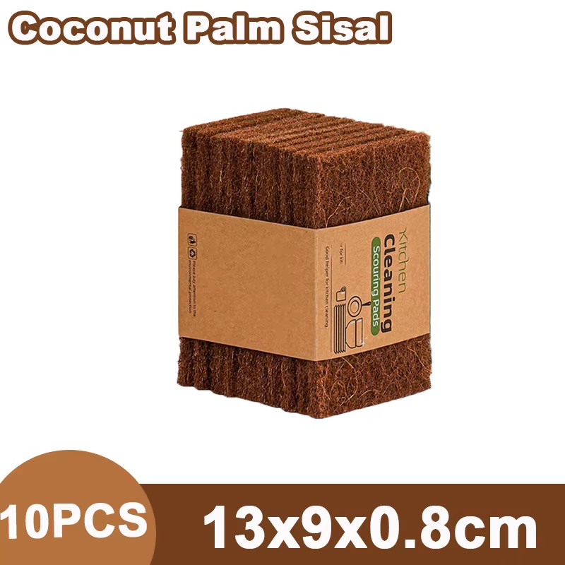 5/10/20PCS Sisal Microfiber Sponge Eco-Friendly Natural Fiber Sponges Kitchen Di