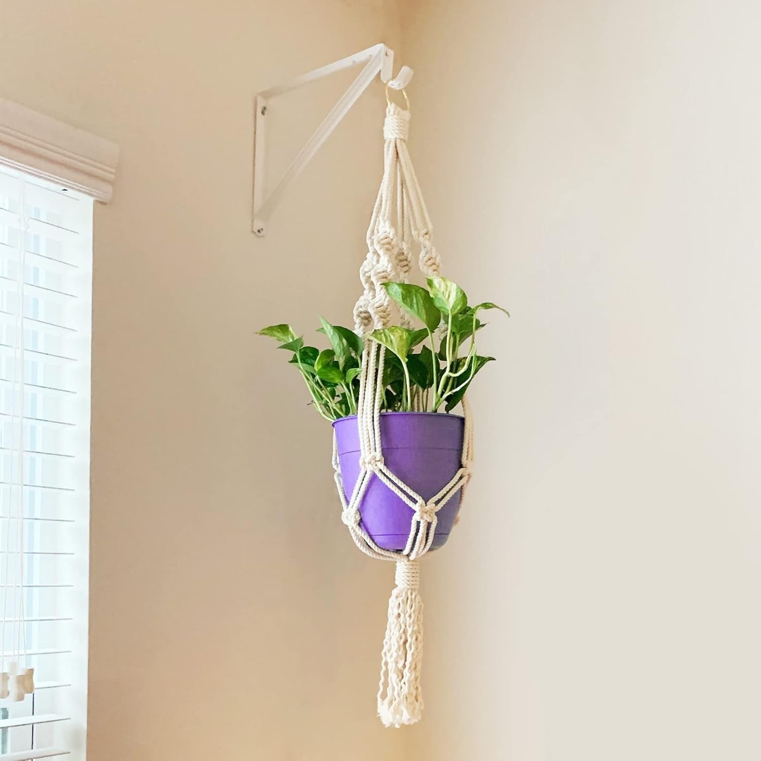 Elegant White Wall-Mounted Brackets for Shelves and Rods – 2 Pack, 11×9.5 in