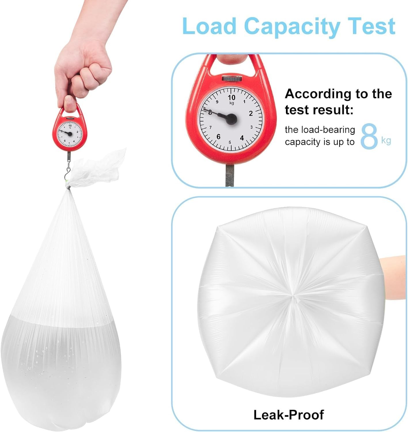 13 Gallon Garbage-Bags Tall Kitchen Compostable-Trash-Bag – White Biodegradable