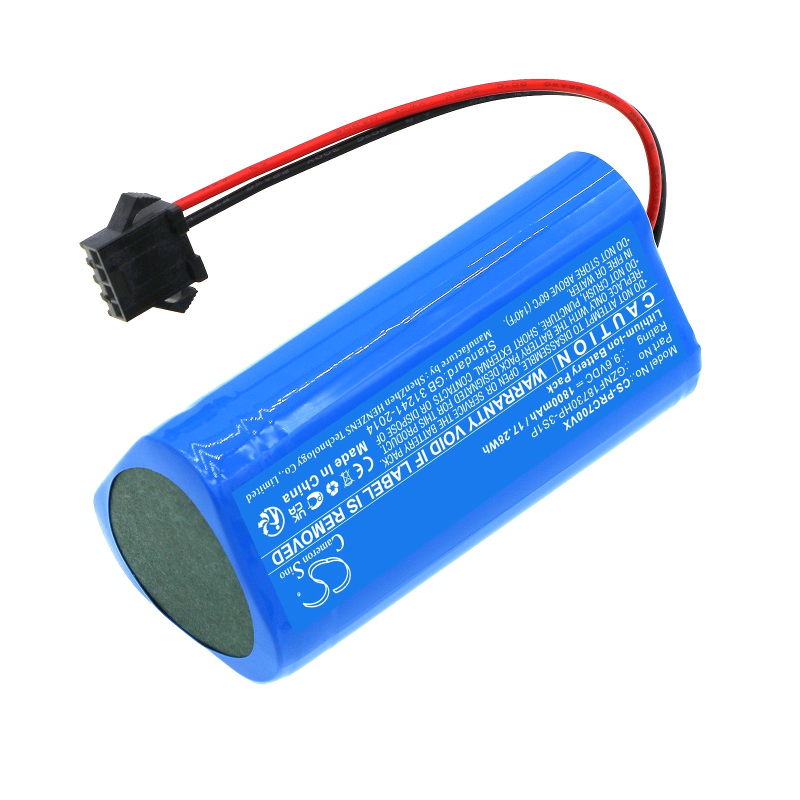 BATTERIE LiFePO4 9.6V 1800mAh GZNF18730HP-3S1P for Pure Clean PUCRCX70