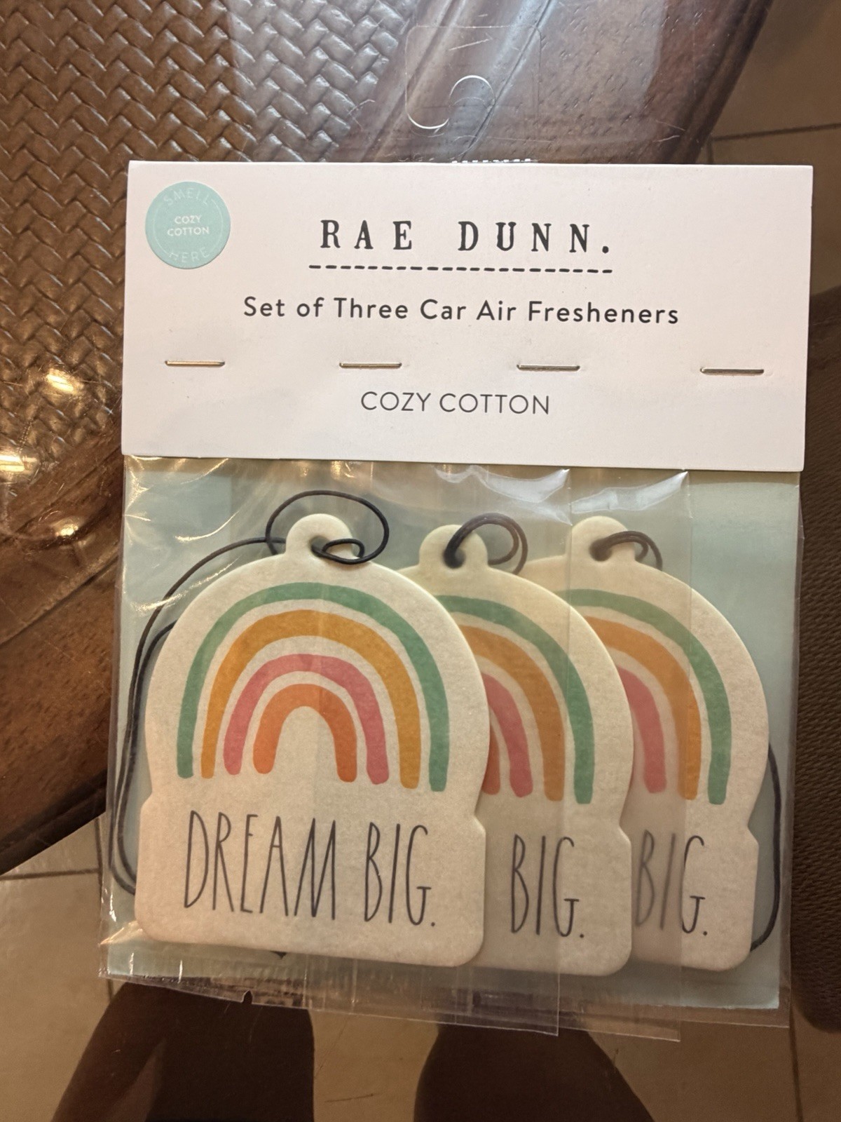 Rae Dunn Car Air Fresheners, Set of 2, Each with 3 See Pictures