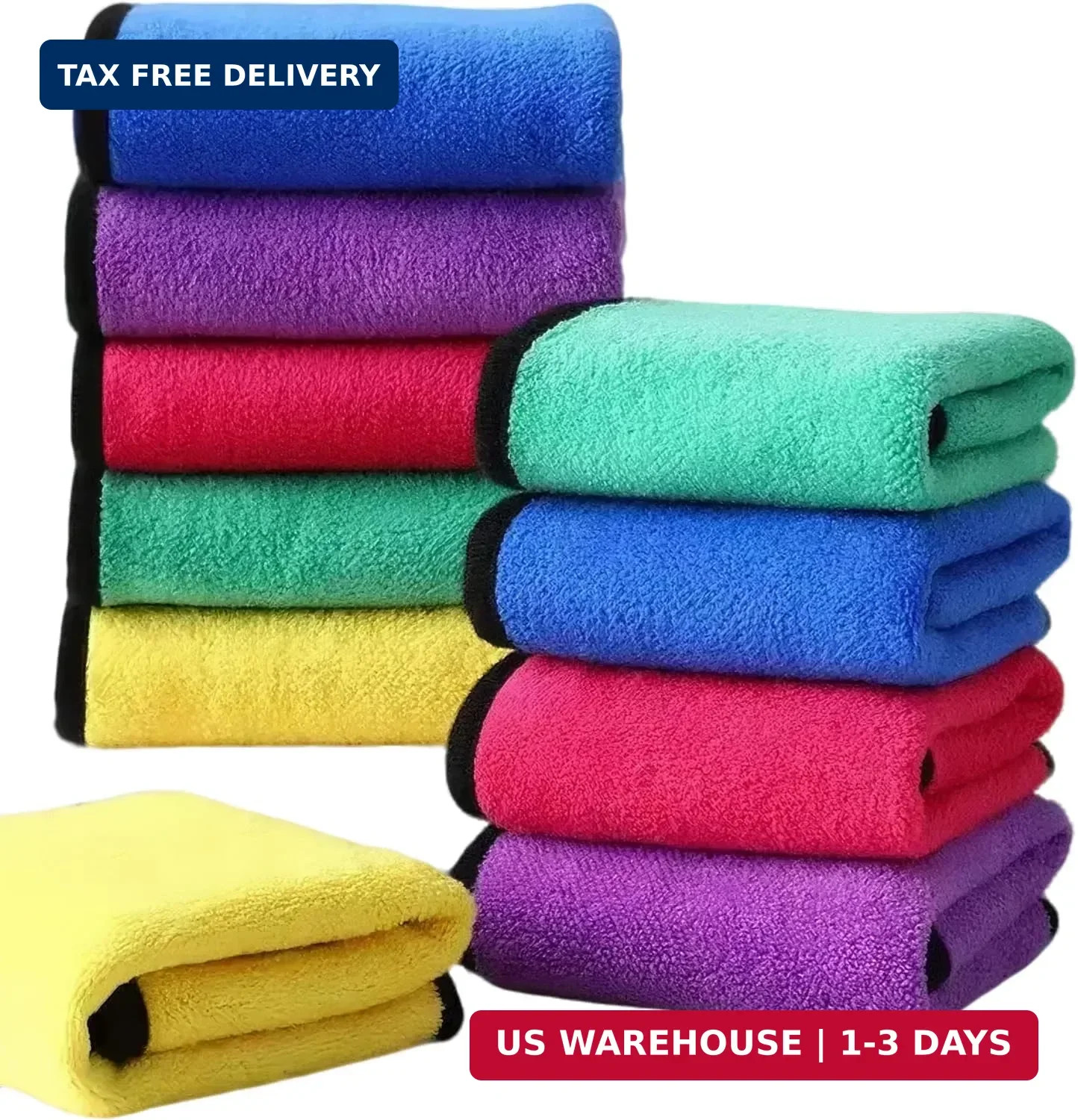 10 Pack Premium Microfiber Towels Coral velvet Washing and Detailing Towels for