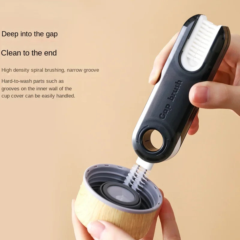 3 in 1 Bottle Gap Cleaner Brush Multifunctional Cup Cleaning Brushes Water Bottl