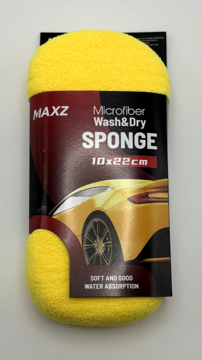Microfiber Car Wash Sponge Soft Absorbent Cleaning Pad 10x22cm