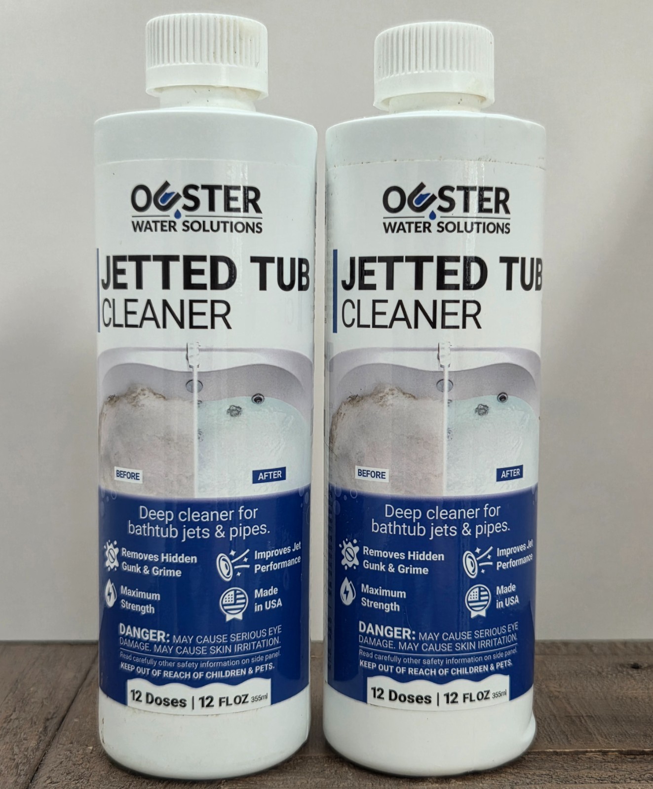 2 Bottles Ouster Jetted Tub Cleaner 12oz Deep Cleaner for Jets & Pipes