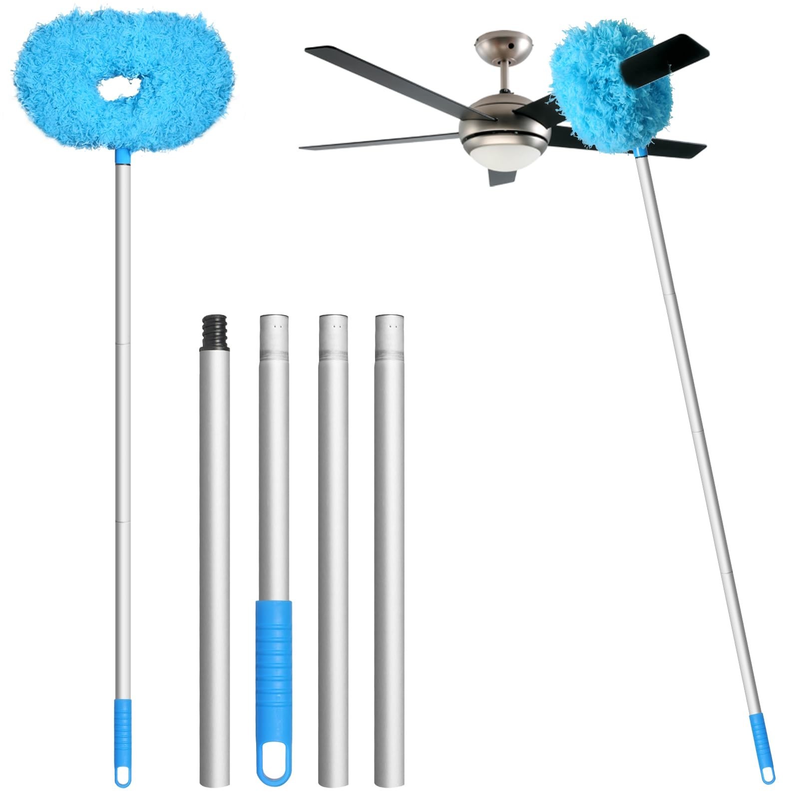 Eunice 13-49.7 Inches Ceiling Fan Duster with Extension Pole, Adjustable and …