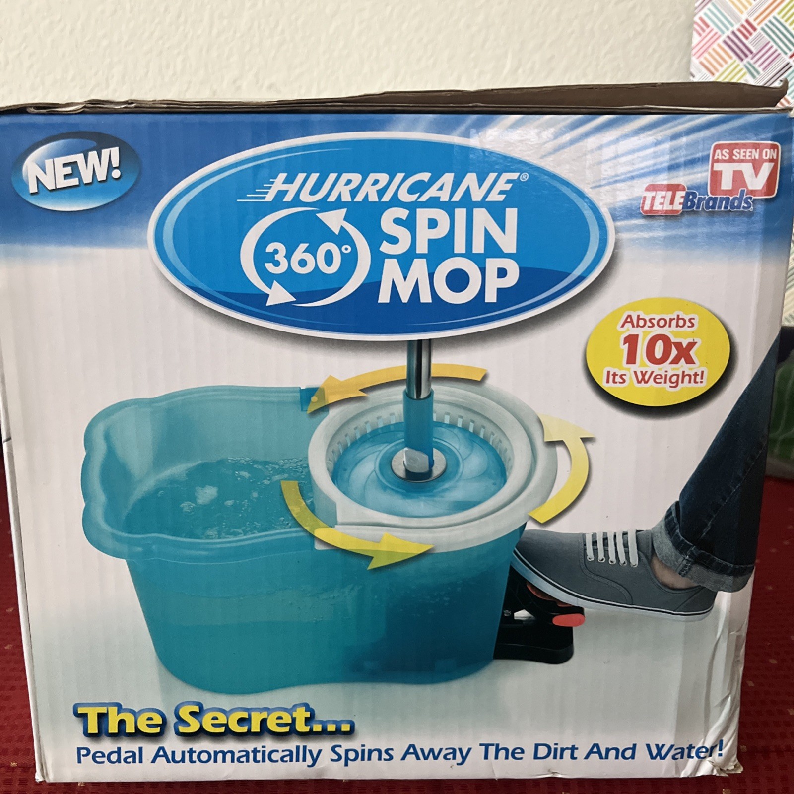 Hurricane Spin Mop Home Cleaning System by BulbHead, Floor Mop with Bucket