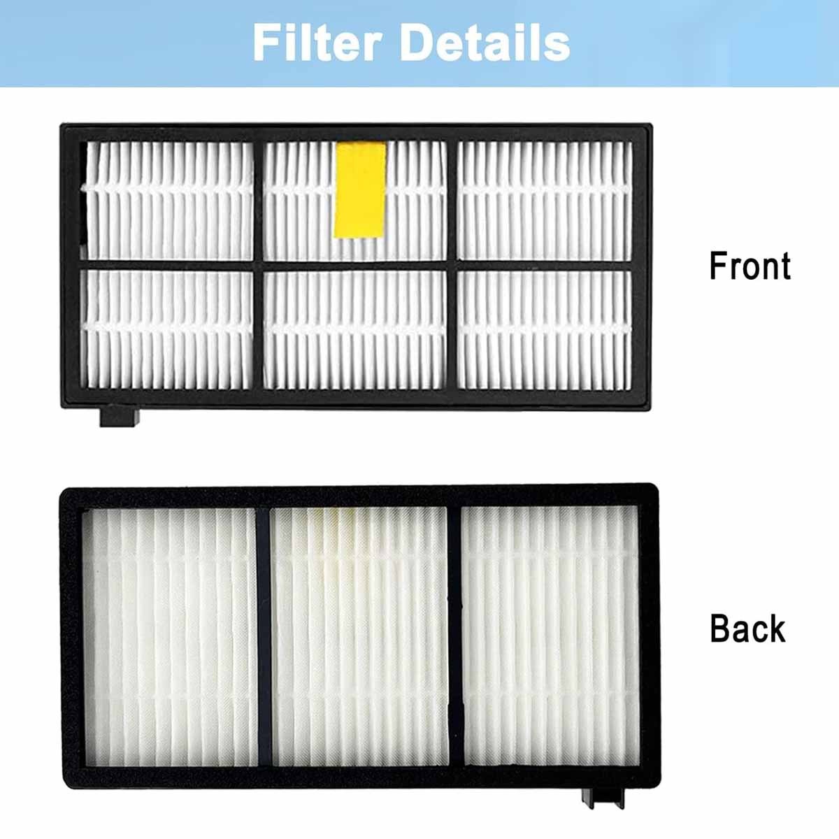 Roller Brush, Filter, Side Brush Replacement for iRobot Roomba 891 981 Series