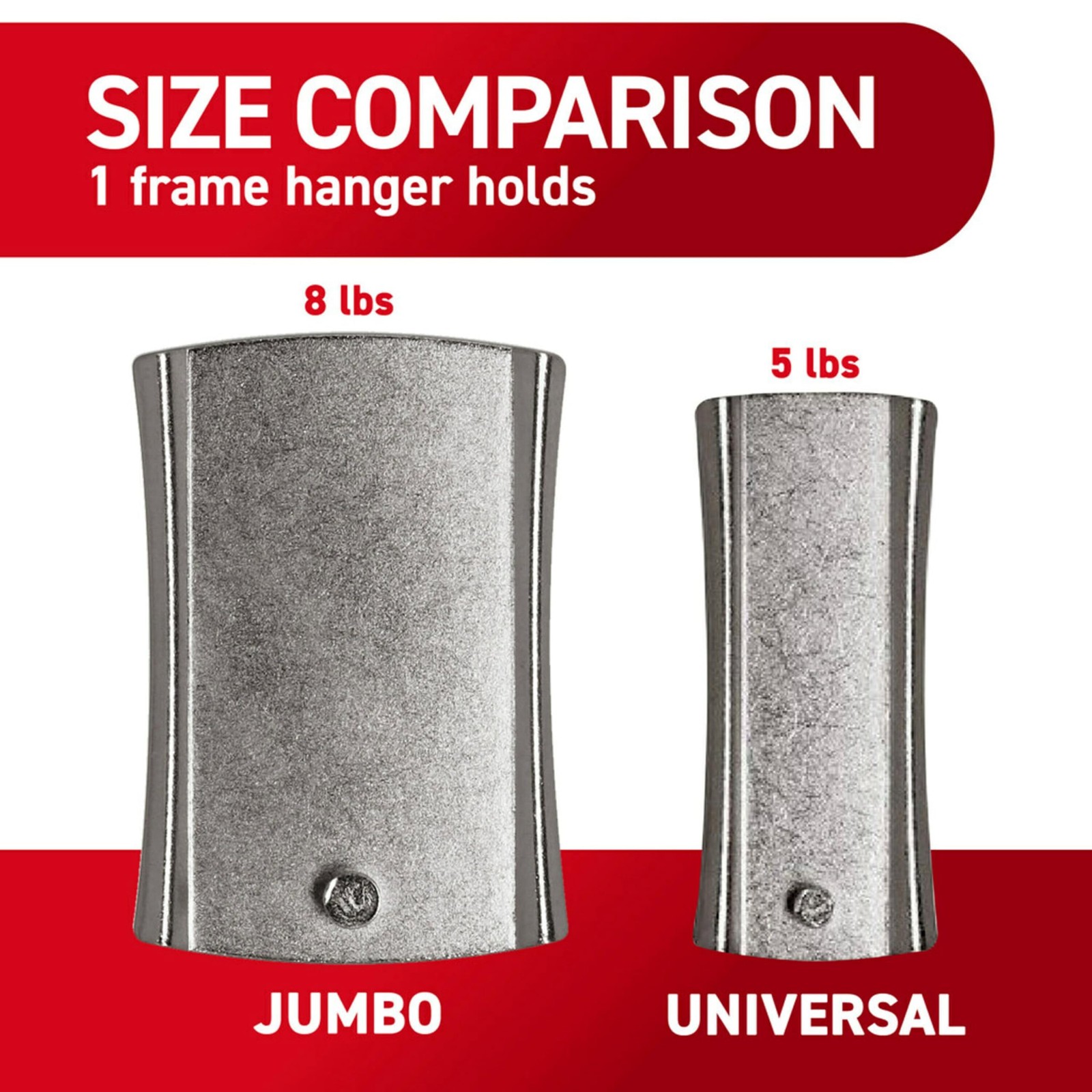 8 lb Jumbo Universal Picture Hanger, 3 Frame Hangers and 8 Strips for Sawtoot…