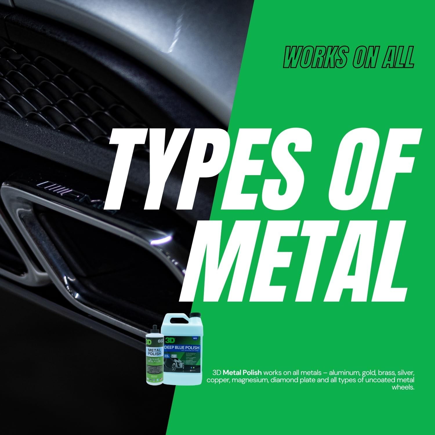 Metal Polish – Heavy Duty Car Metal Polish for Aluminum, Chrome, Brass, Coppe…