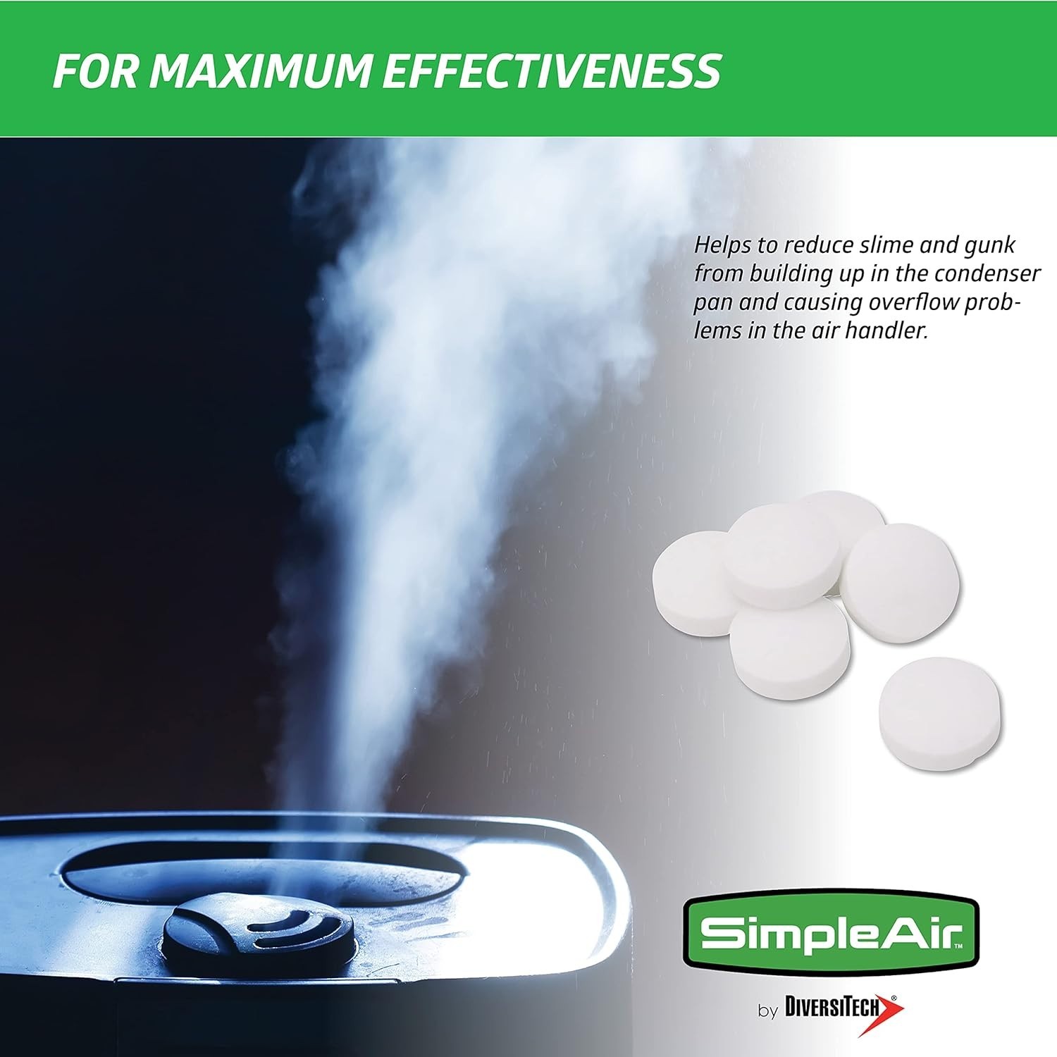 Eco-Friendly Drain Line Clean Flow Tabs – 6 Unscented Tabs for Clog-Free HVAC