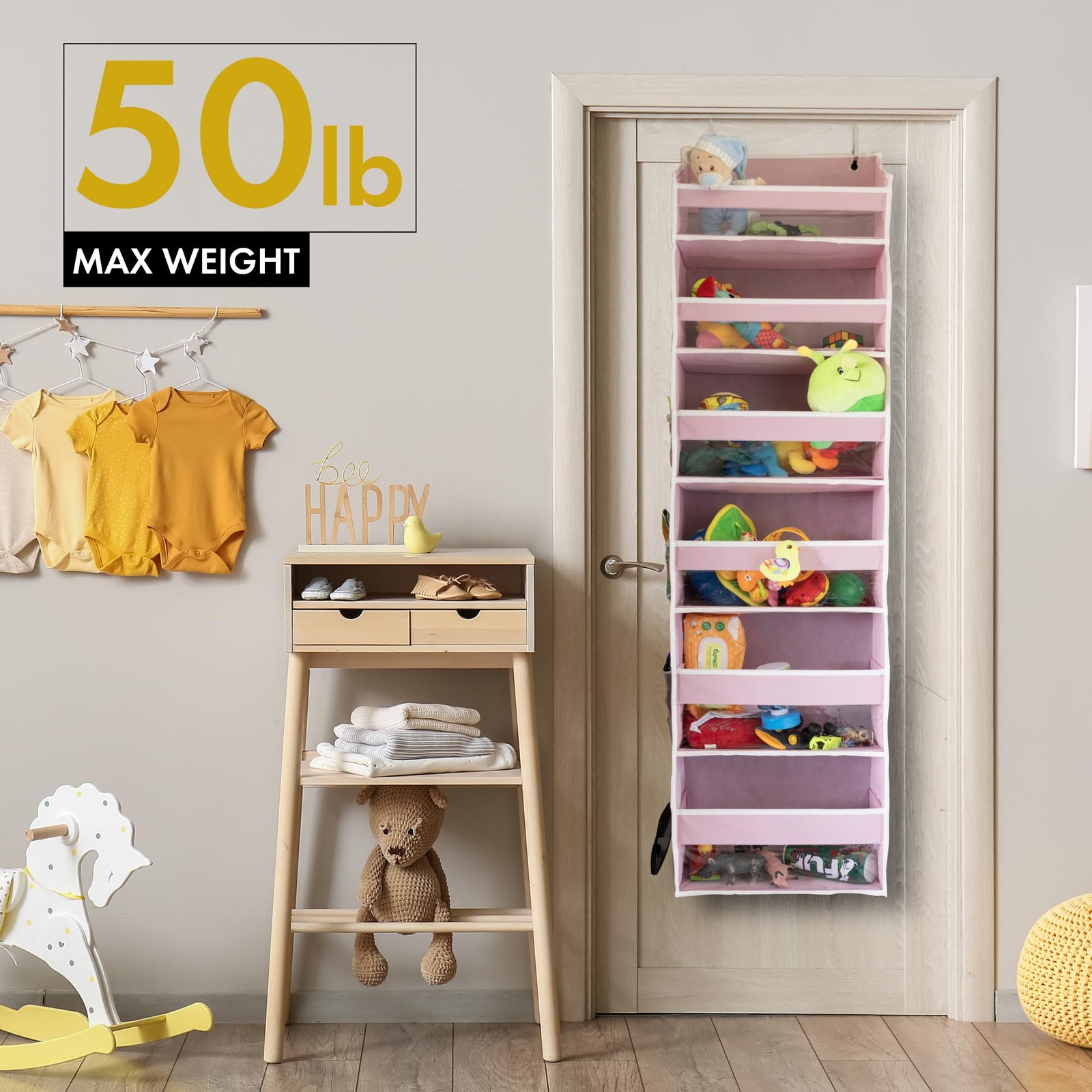 HOMELUX THEORY UPGRADED 6 Tiers Over The Door Organizer Hanging – 100D EXTRA …