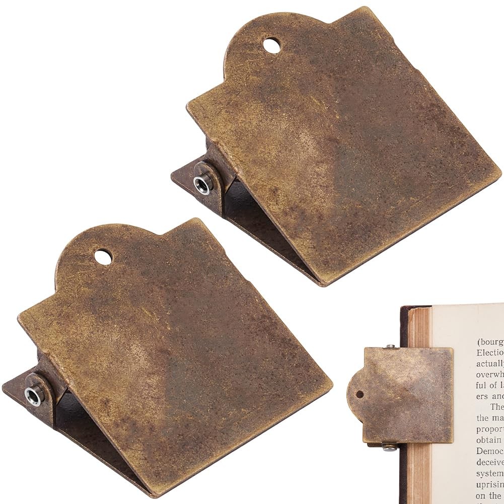 CRASPIRE 2Pcs Vintage Metal 1.75 x 1.57 x 0.87 inch(4.45 x 4 x 2.2cm), Bronze