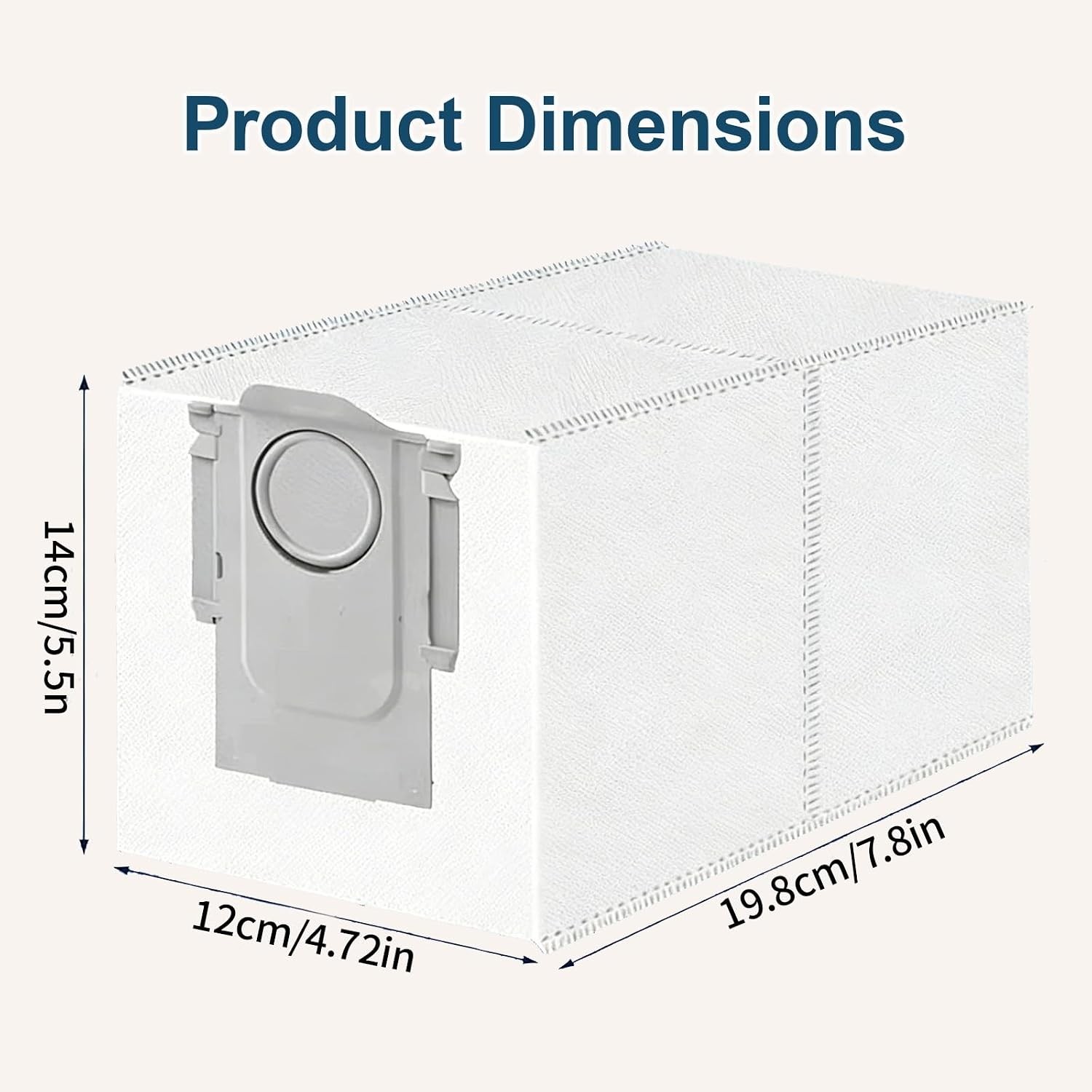 10Pack Dust Bag Replacement for Roborock QV 35A Qrevo S5V QV35S Saros 10 10R