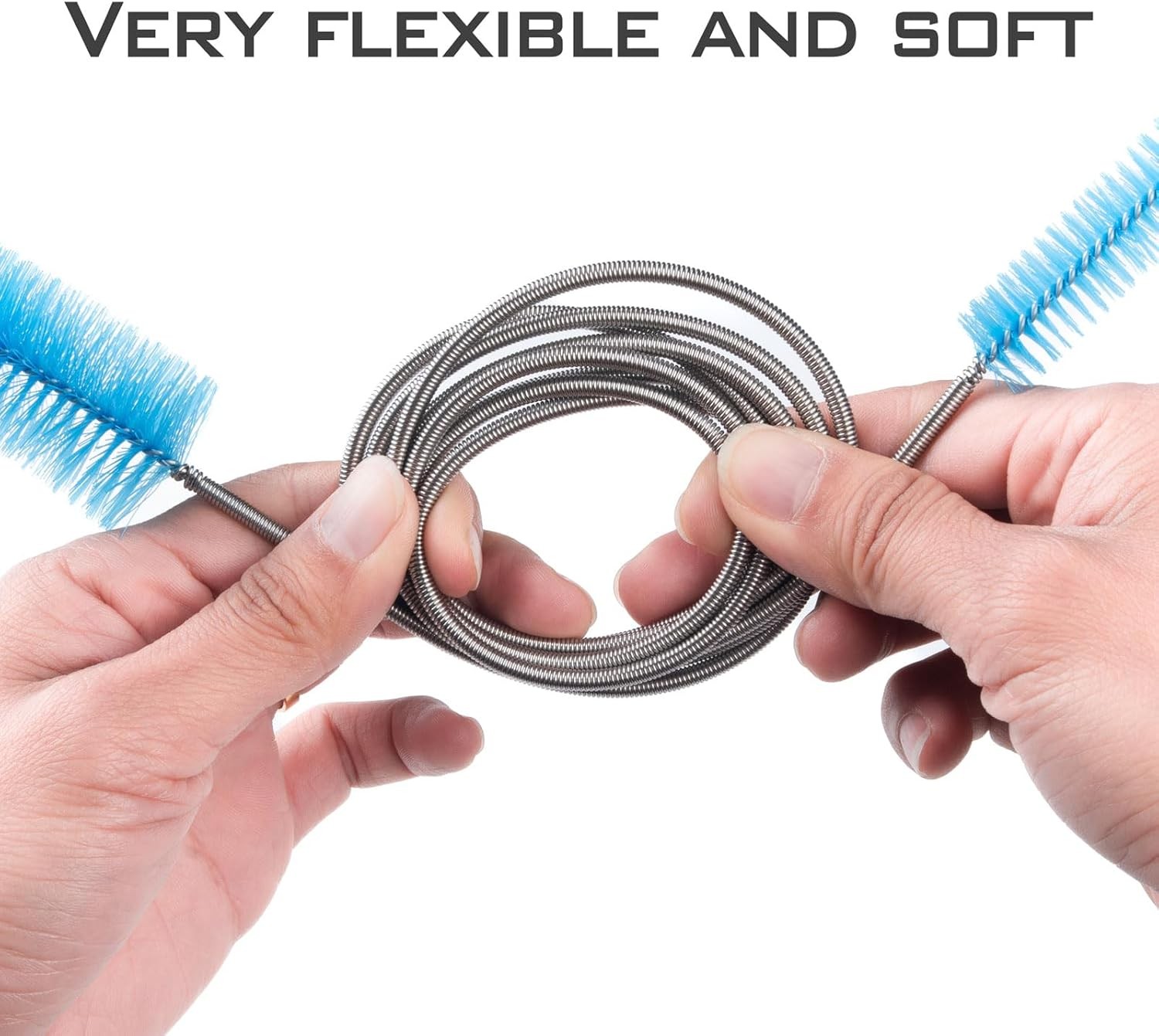 Flexible Drain Pipe Brush，Suitable for AC Drain Lines、cpap Cleaning、Shower Drain