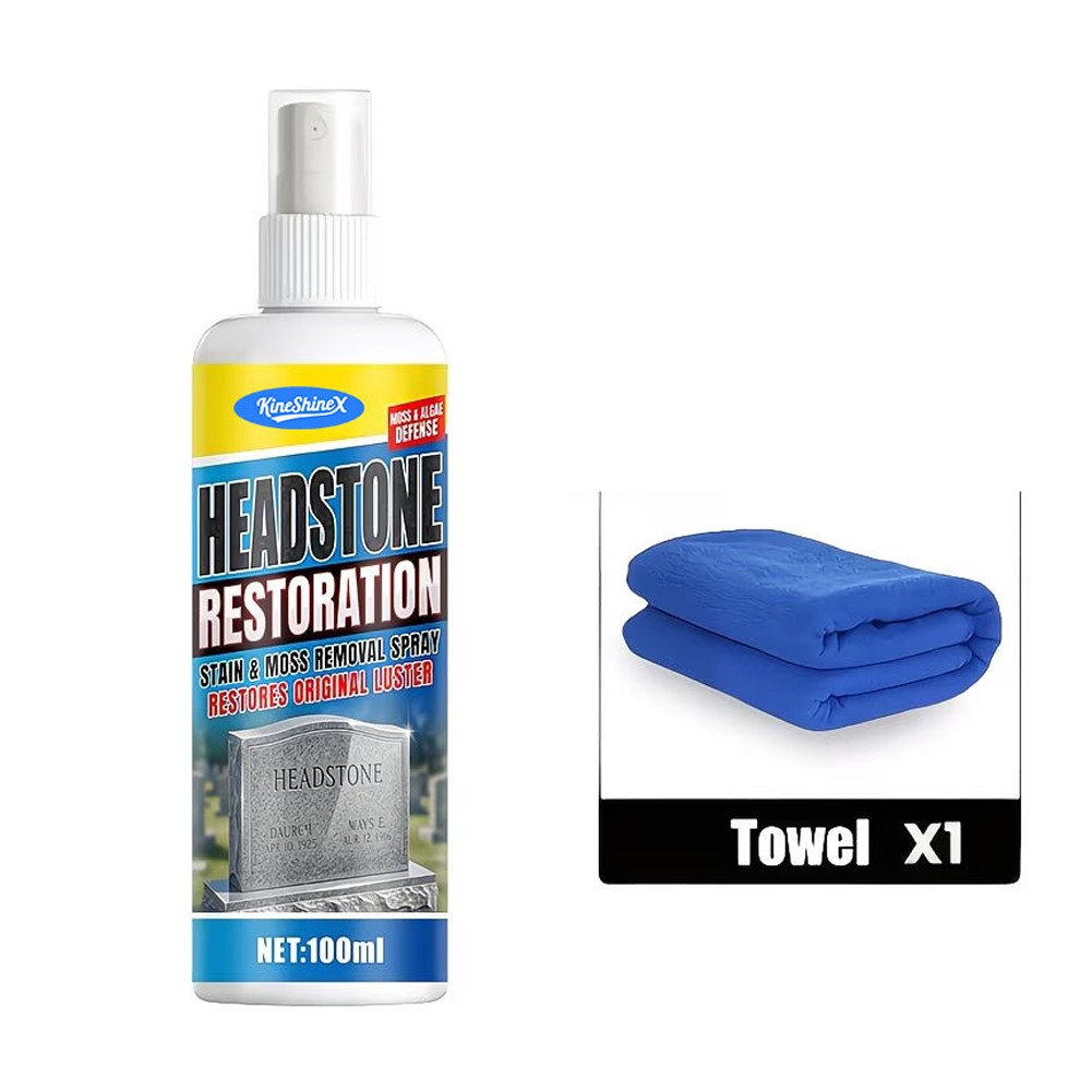 Headstone Restoration & Cleaning Spray, Stone Cleaner Gravestone Cleaning Kit