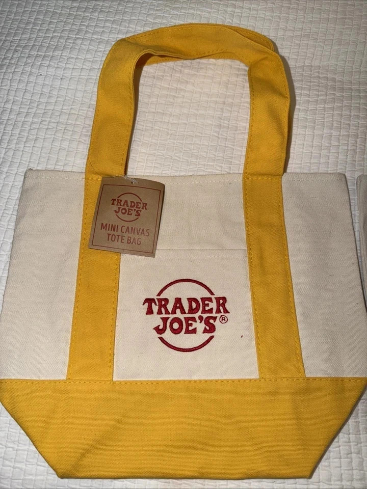 Trader Joe’s Mini Tote Bag Set of 4 Blue/Green/Yellow/Red