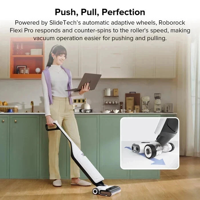 roborock Flexi Pro Wet Dry Vacuum Cleaner, Cordless Mop with Hot open box