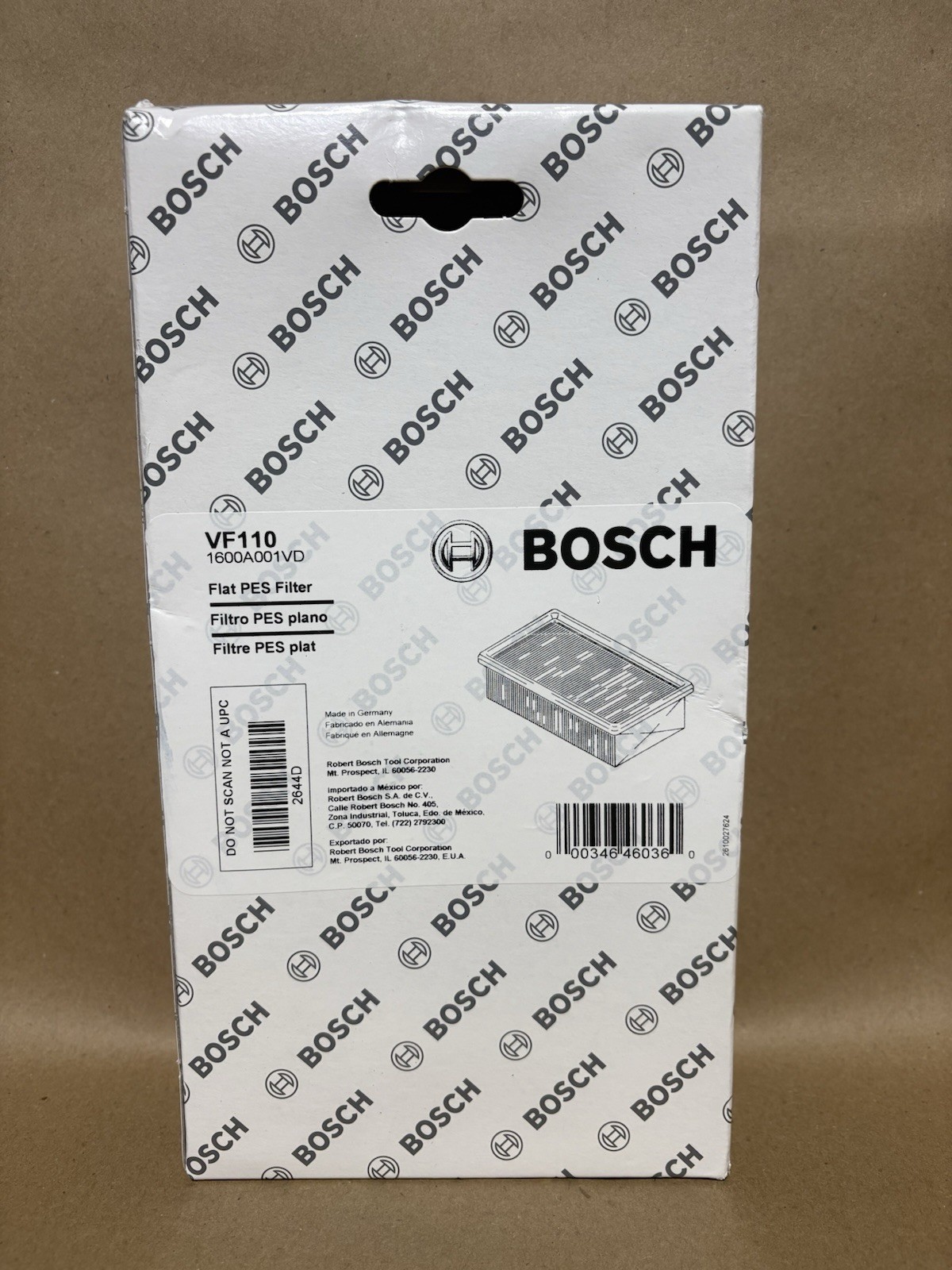 Bosch VF110 Flat Pleated PES Filter