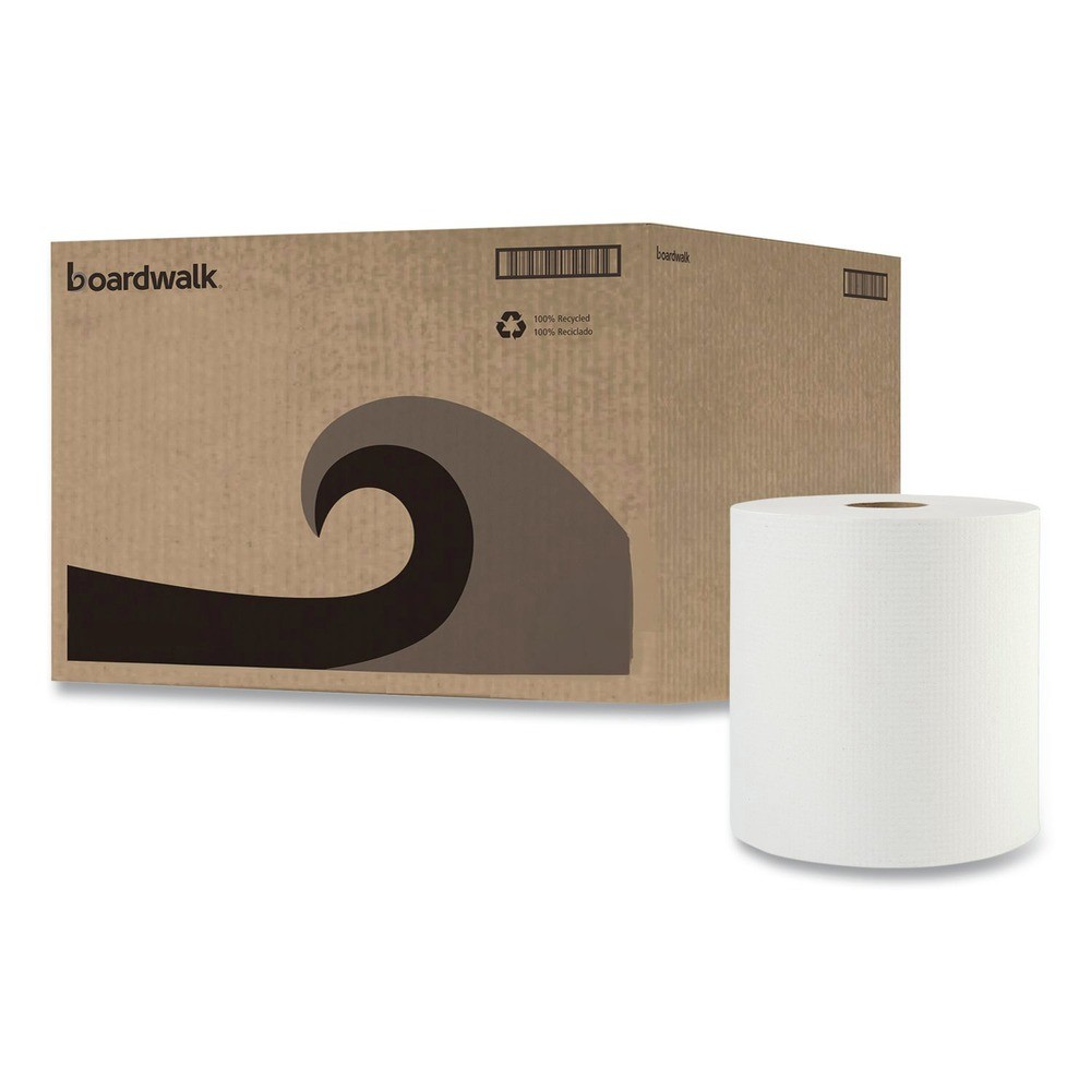 Boardwalk 6254B 8″ x 800′ 1-Ply Hardwound Paper Towels – White (6/Carton) New