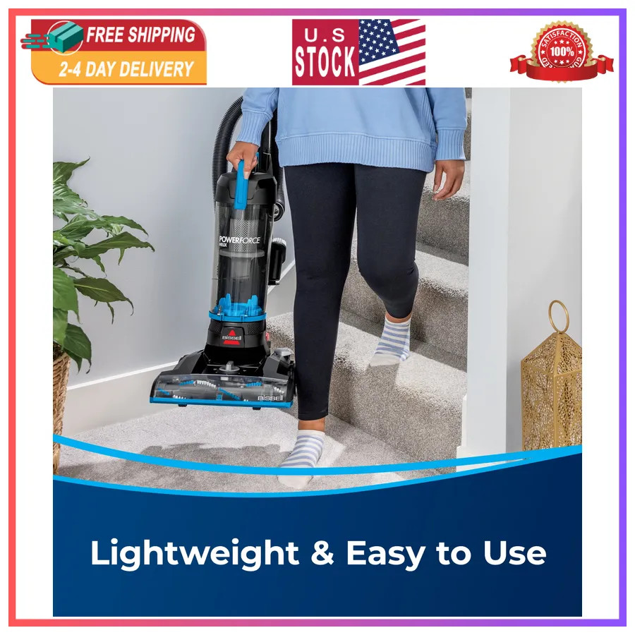Bissell PowerForce Helix Bagless Upright Vacuum Lightweight Pet Friendly 3313