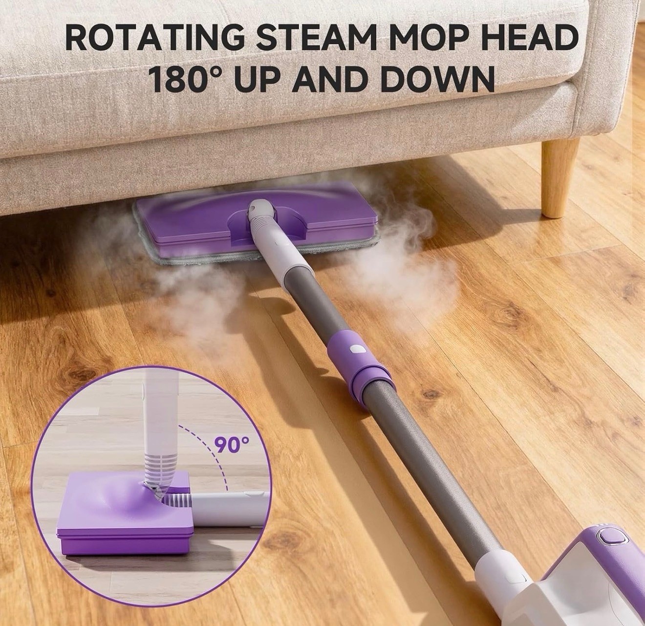 Steam Mop,1300W Powerful Detachabl Handheld Steamer-11 Multi-purpose Accessories