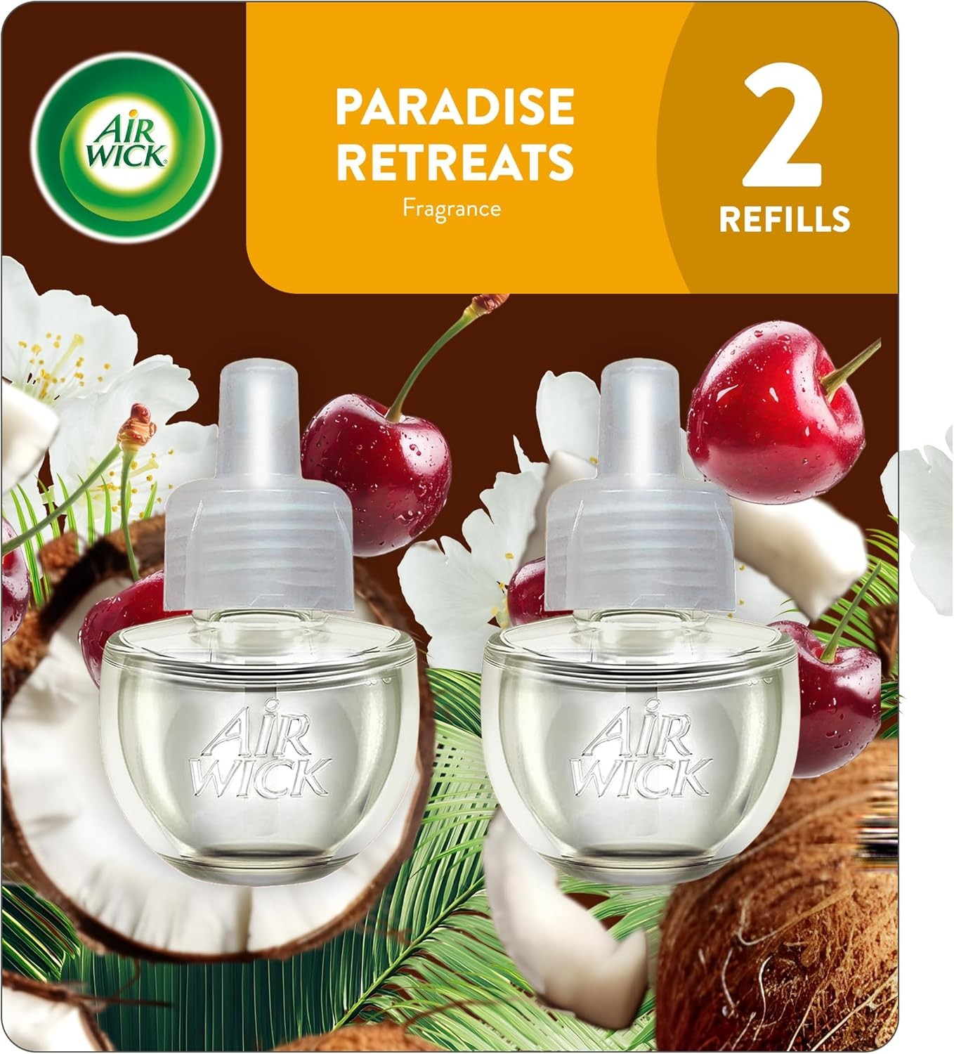 Air Wick Plug In Scented Oil Refill Paradise Retreat 4ct Essential Oils Home