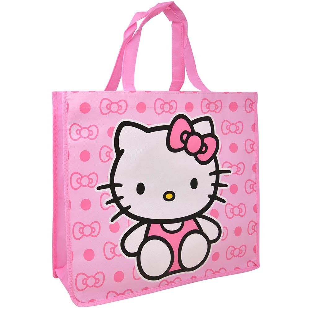 Fast Forward Hello Kitty Large Shopping Tote Bag, Pink with Bow Large,