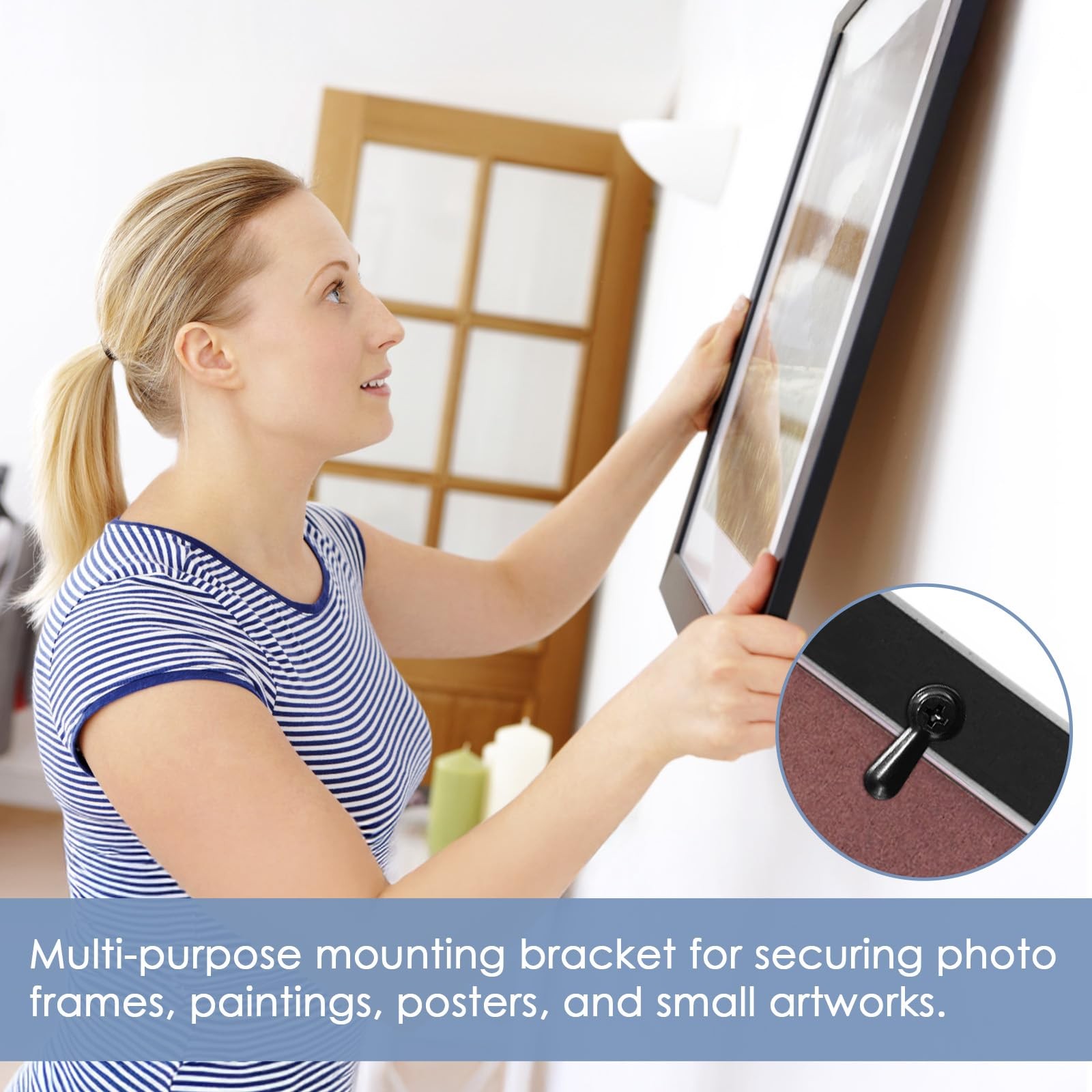 100PCS Picture Frame Turn Button Fasteners Screws Clips Hardware Set