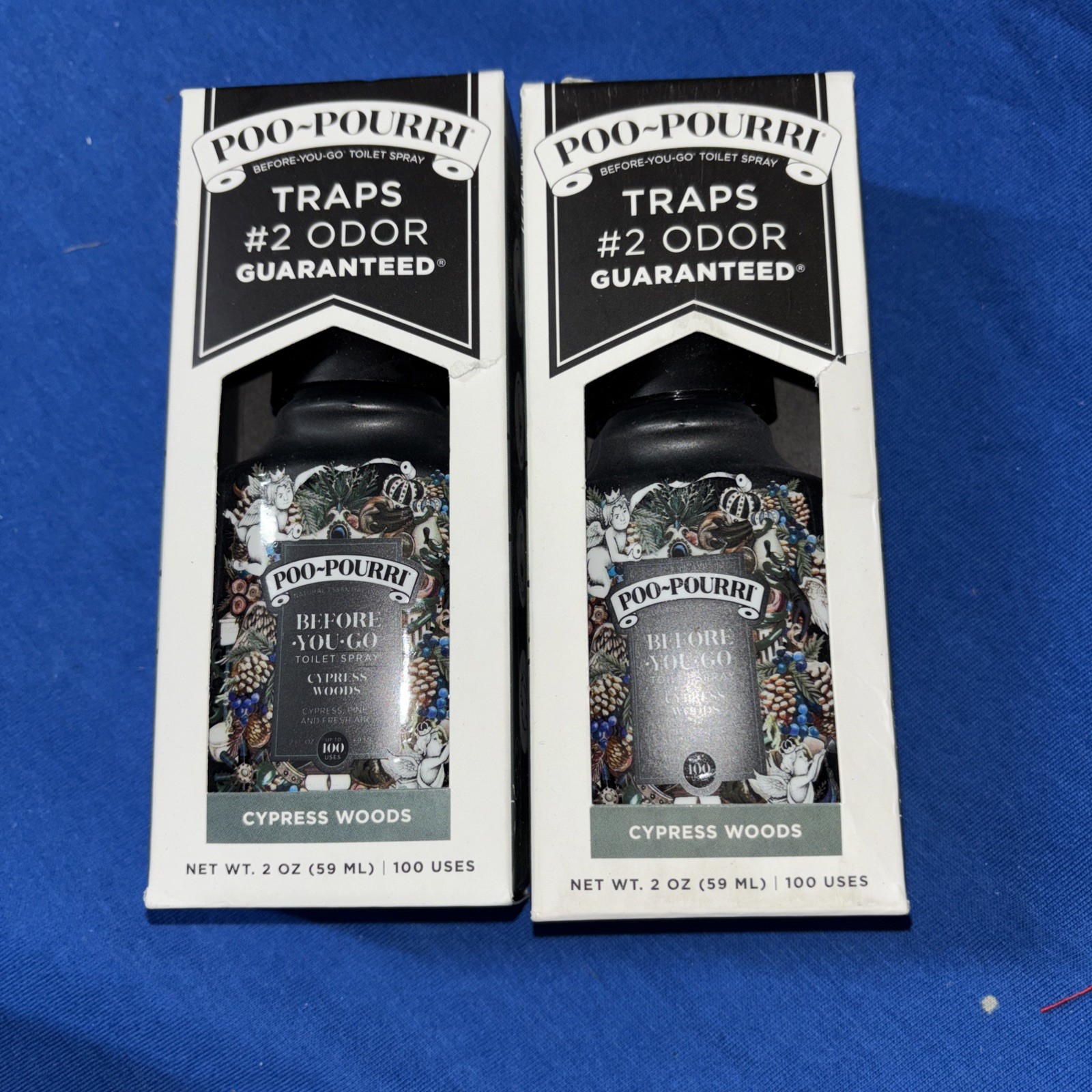 Set of 2~ Poo-Pourri Before-You-Go Toilet Spray ~ Cypress Woods ~2 fl oz. each