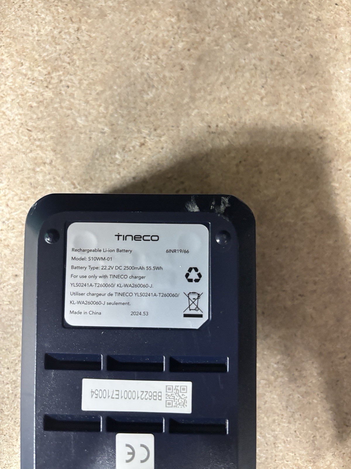 GENUINE Tineco S10 iLoop Only Cordless Vacuum Li-on Battery Replacement Part