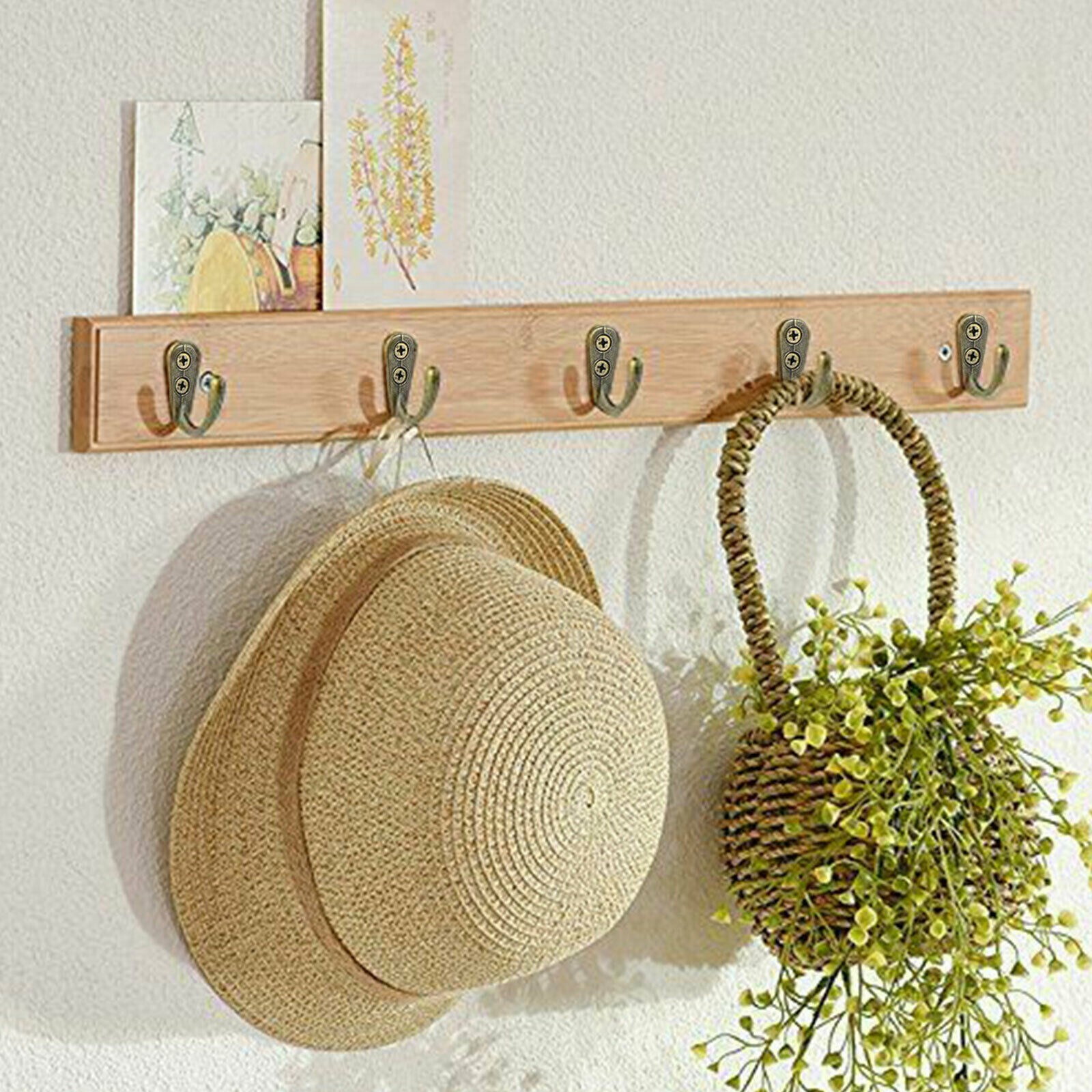 20pcs Hanging Metal Single Hook Clothes Hat Coat Robe Wall Door Hangers Hooks