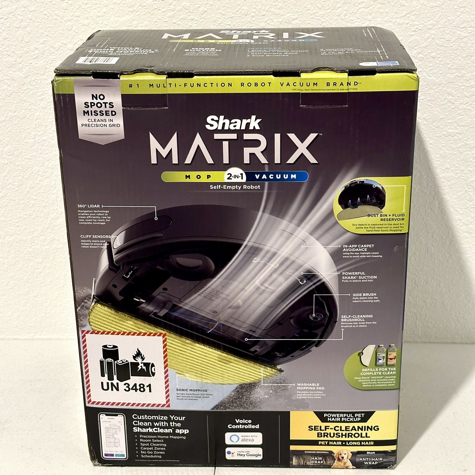 Shark MATRIX 2-in-1 Mop & Vacuum Self-Empty Robot (UR2450WS)