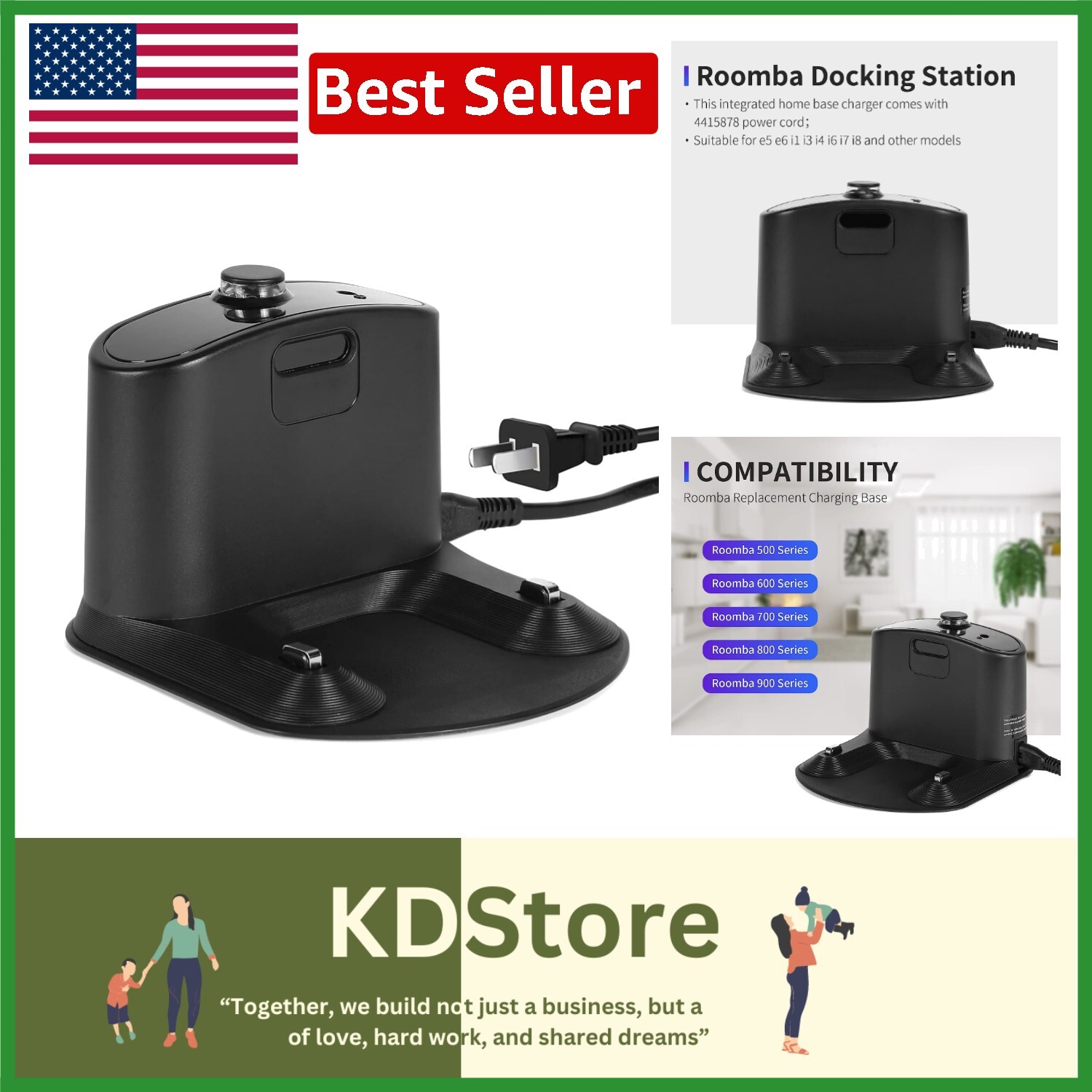 Durable Roomba Docking Station – Replacement for 500 to 900 Series Models