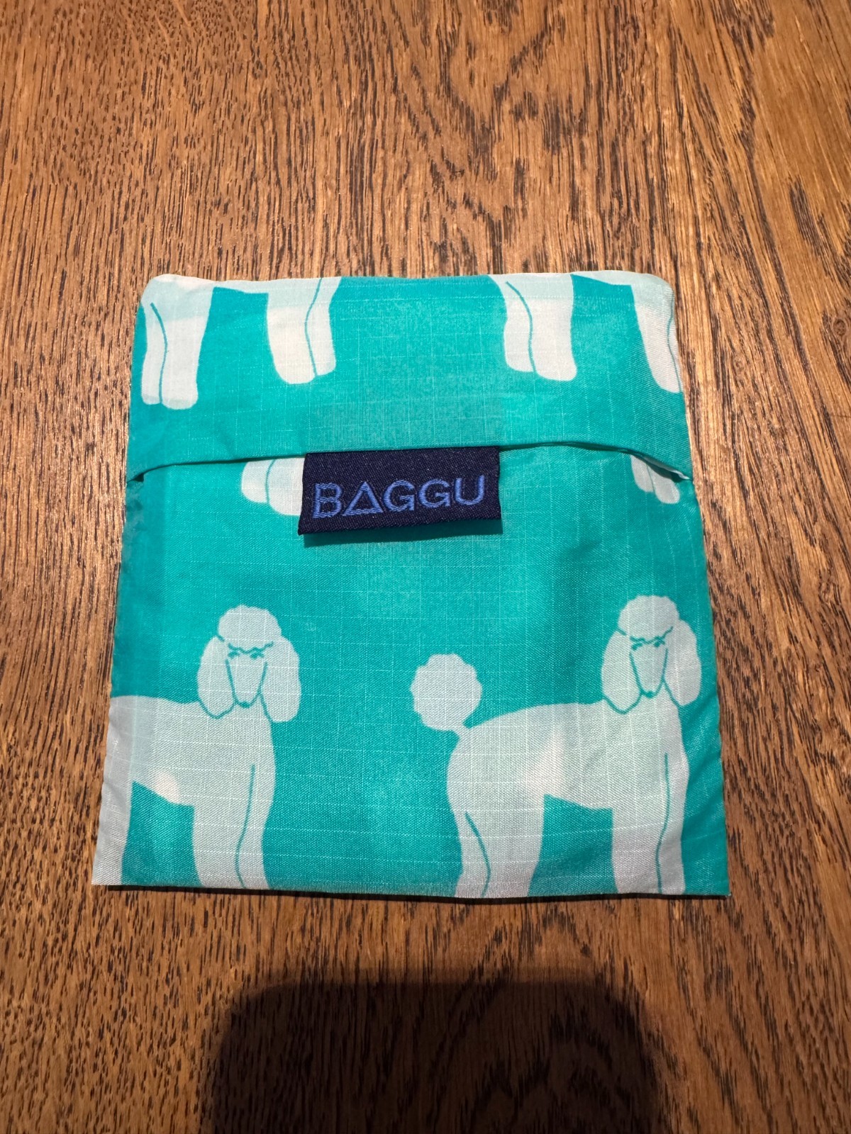 BAGGU Aqua Poodle Standard Baggu Reuseable Bag Used HTF Rare