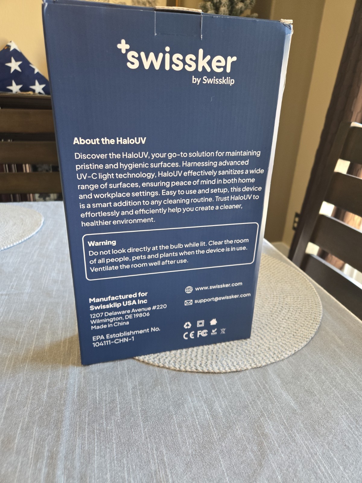 HaloUV Swissker by Swissklip HaloClean UV Original, Disinfection Device Unused